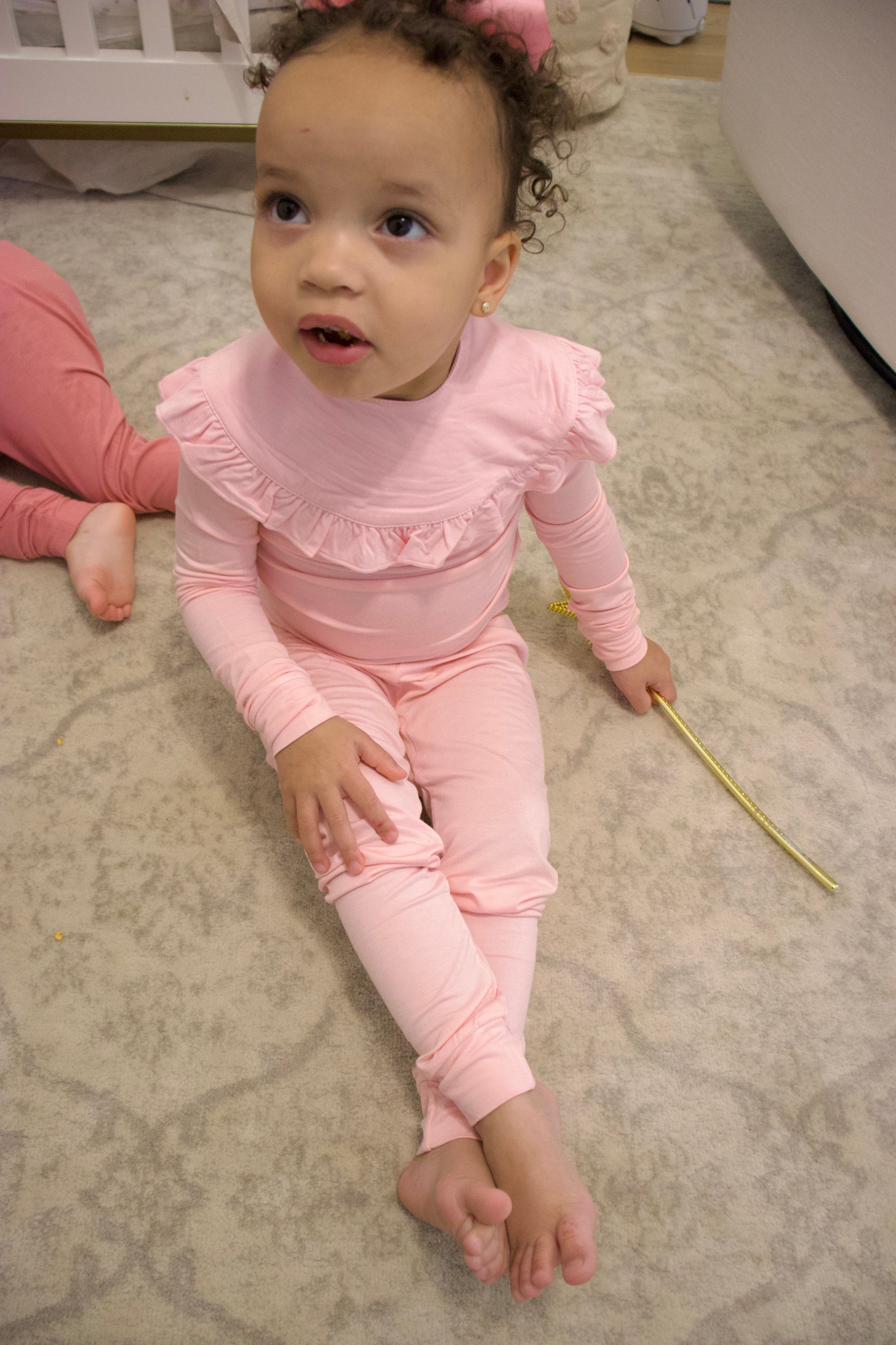 Toddler Snuggle Set – Light Pink Bamboo Pajama