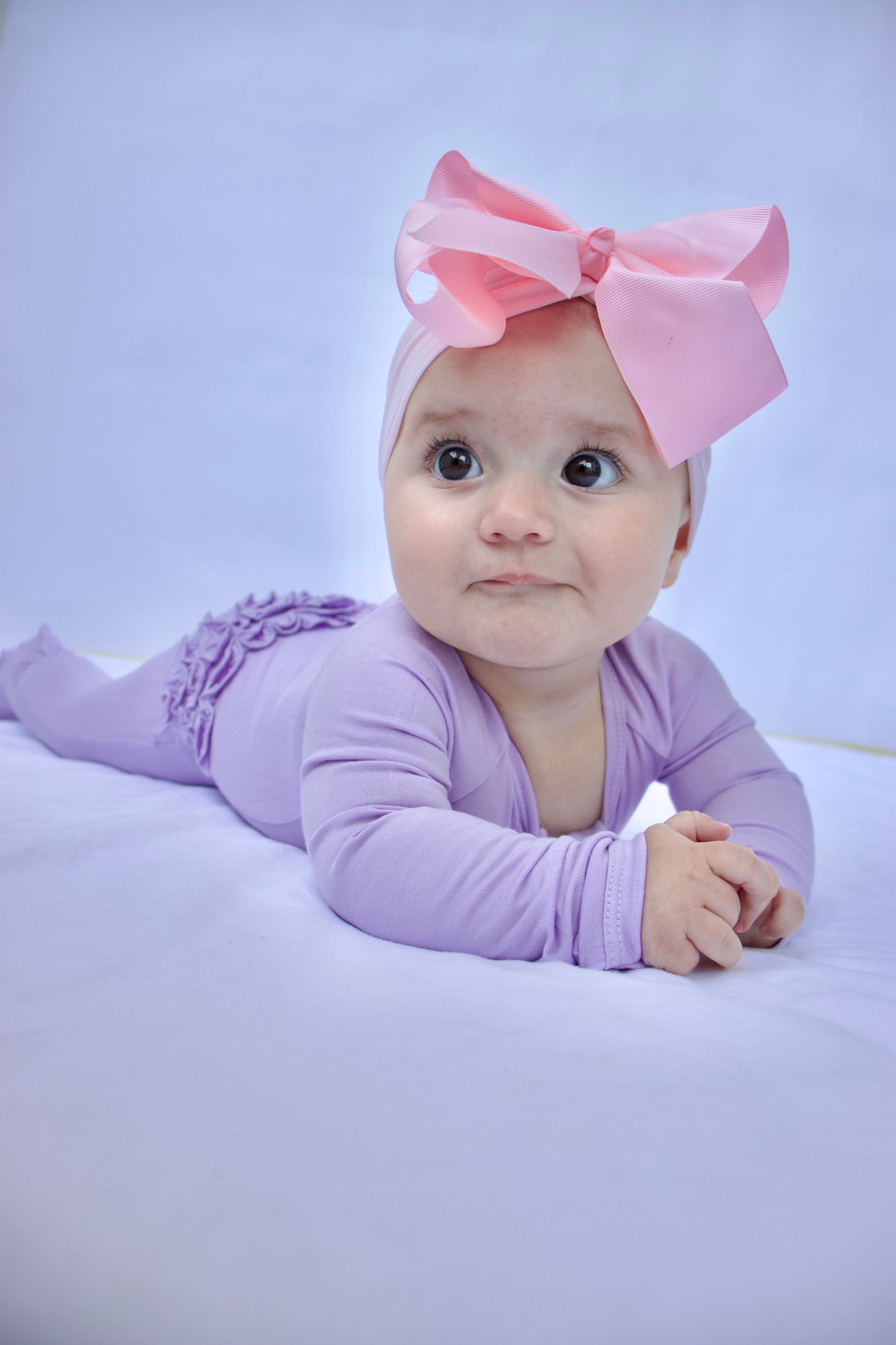 Ruffle - Footed Bamboo Baby Pajama with 2 Zipper – Soft & Breathable Sleepwear | Lavender