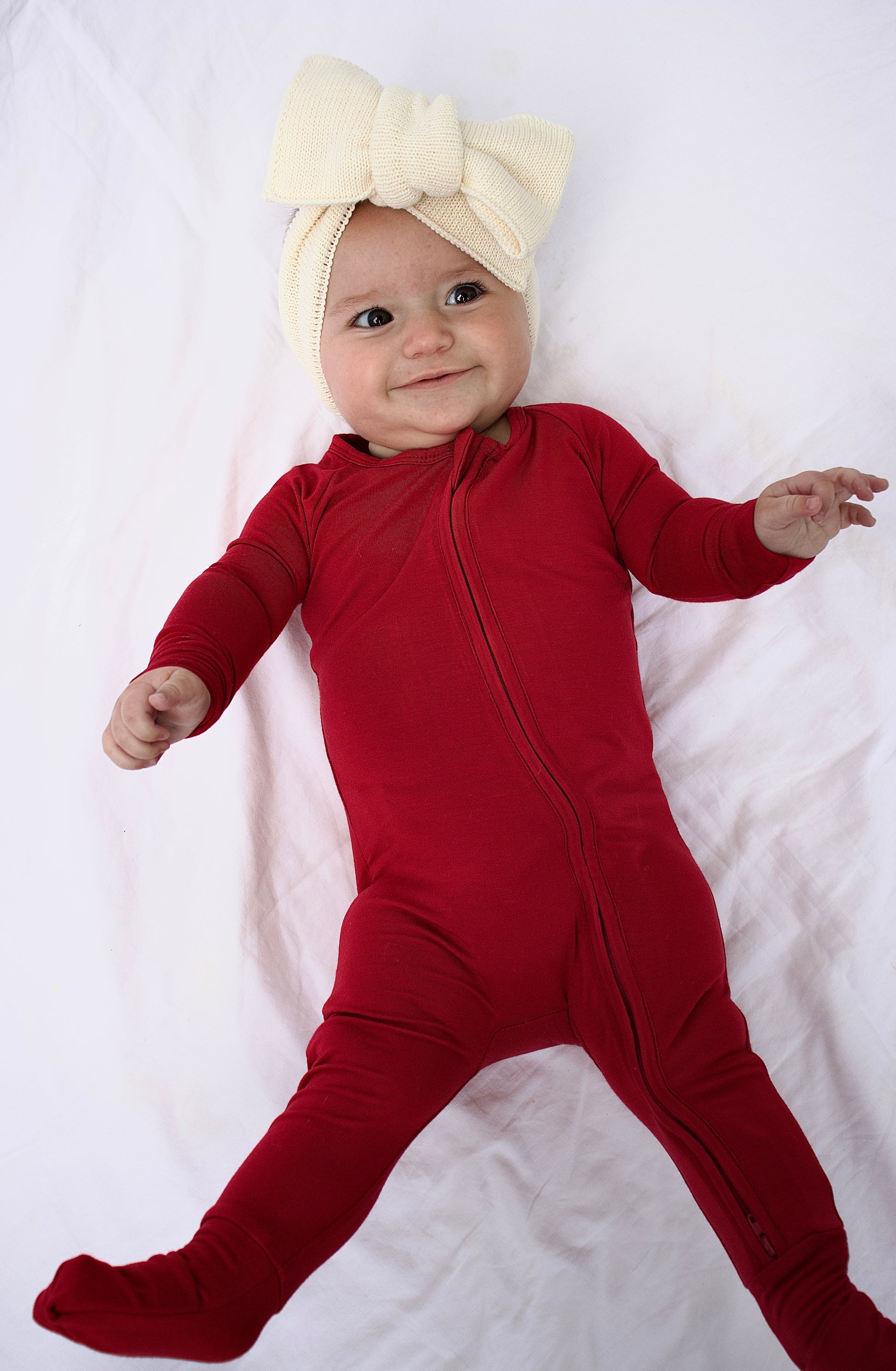 Bamboo Baby Pajama with 2 Zipper – Soft & Breathable Sleepwear | - Wine