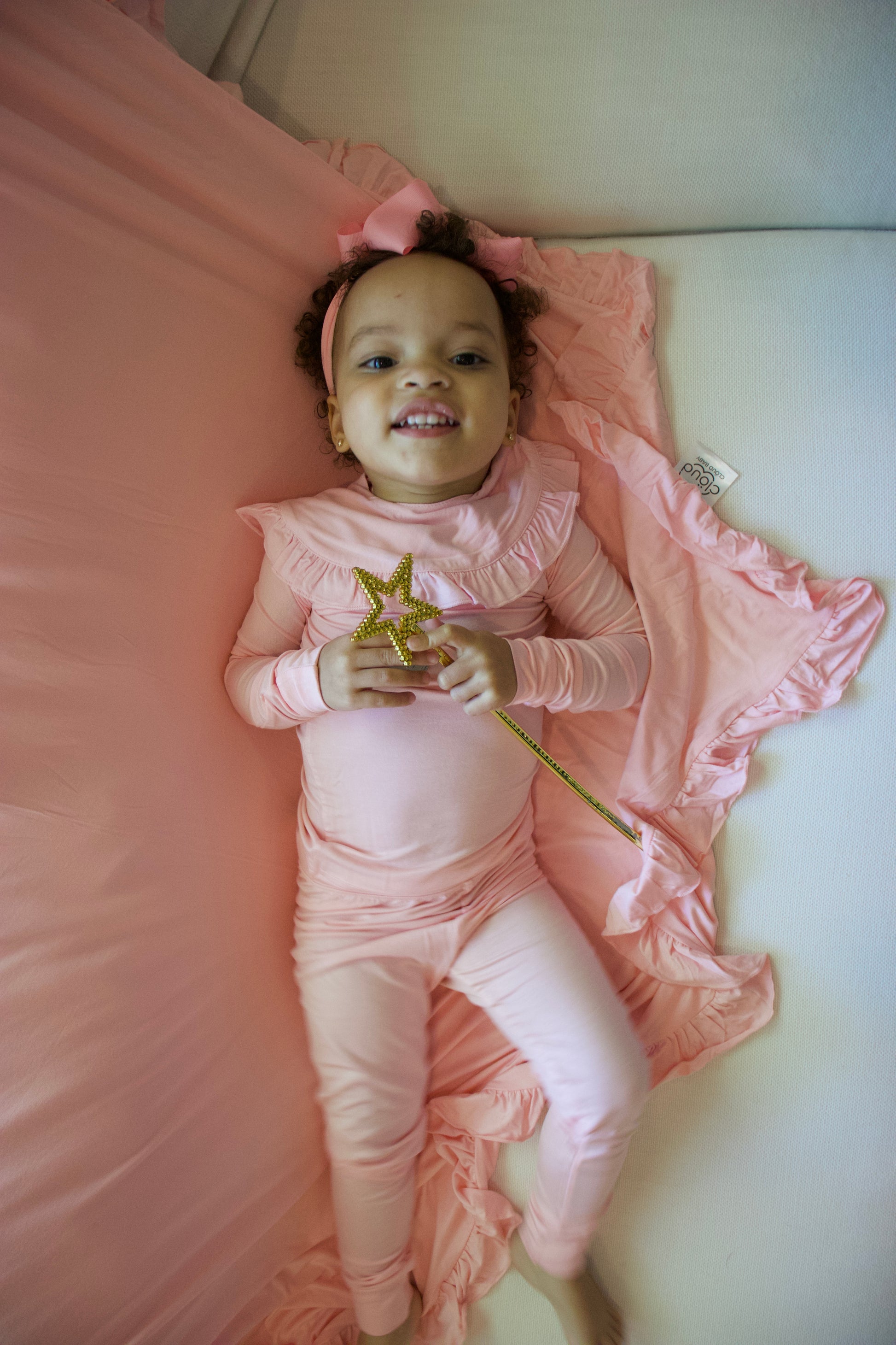 Toddler Snuggle Set – Light Pink Bamboo Pajama