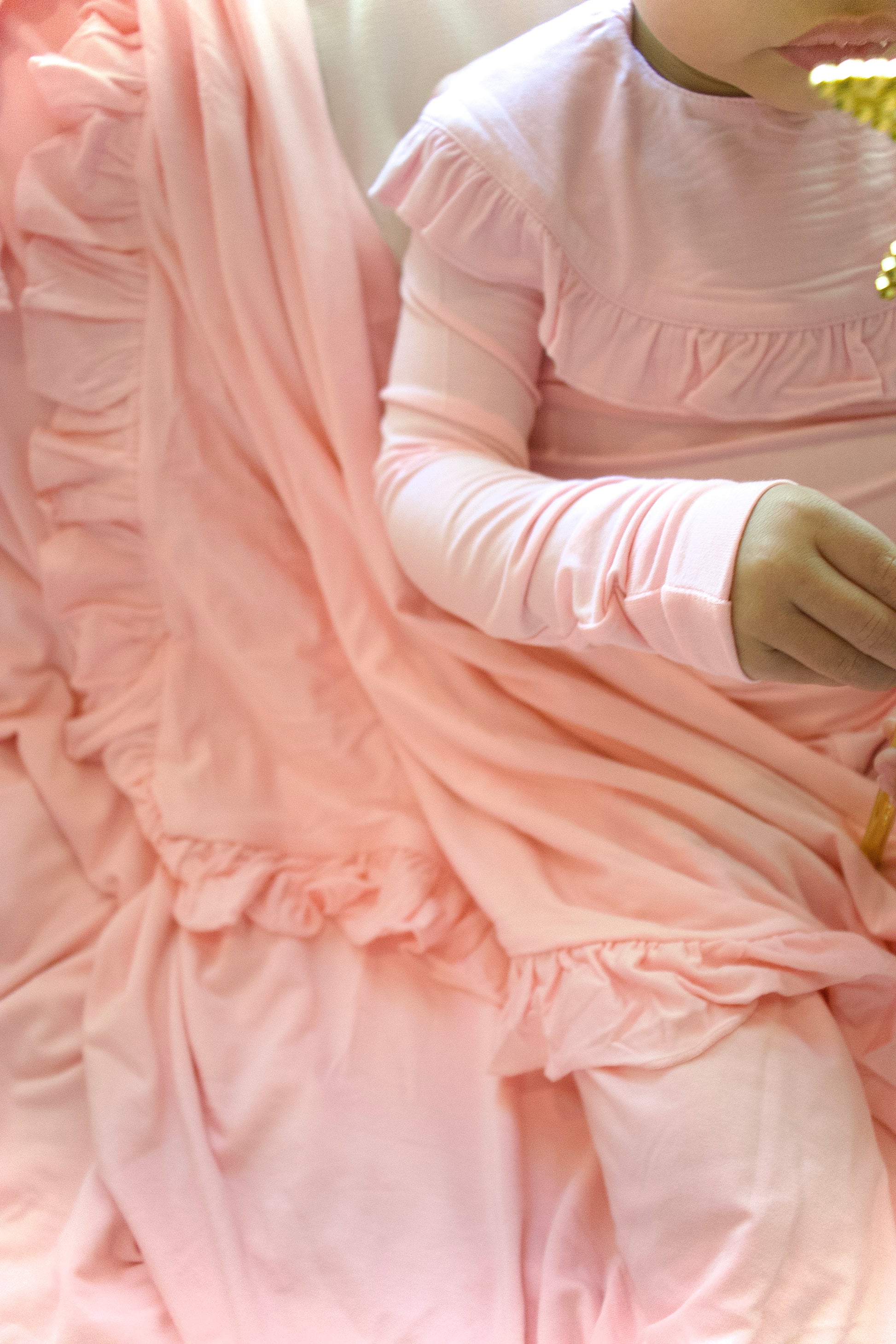 Toddler Snuggle Set – Light Pink Bamboo Pajama