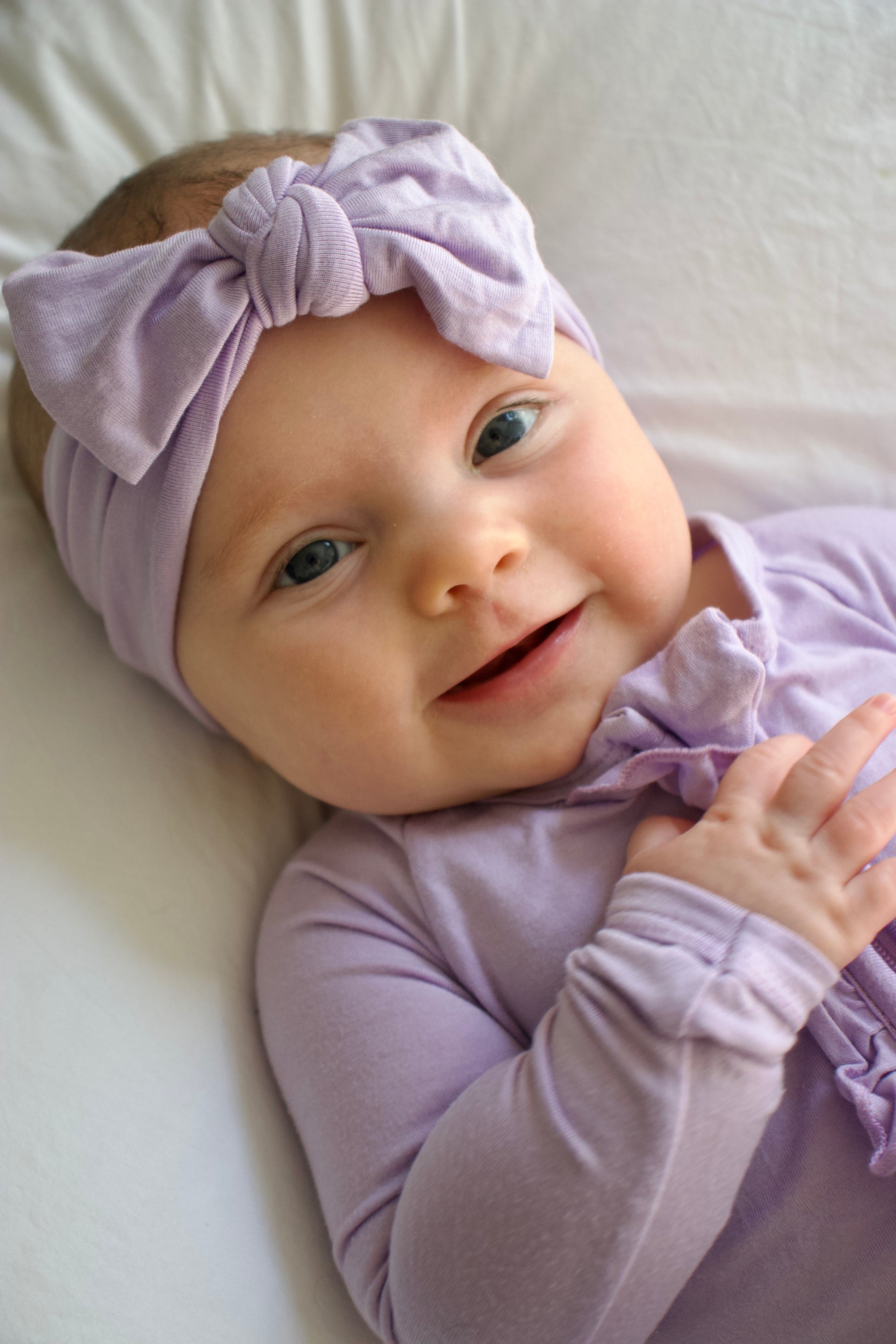 Ruffle - Footed Bamboo Baby Pajama with 2 Zipper – Soft & Breathable Sleepwear | Lavender