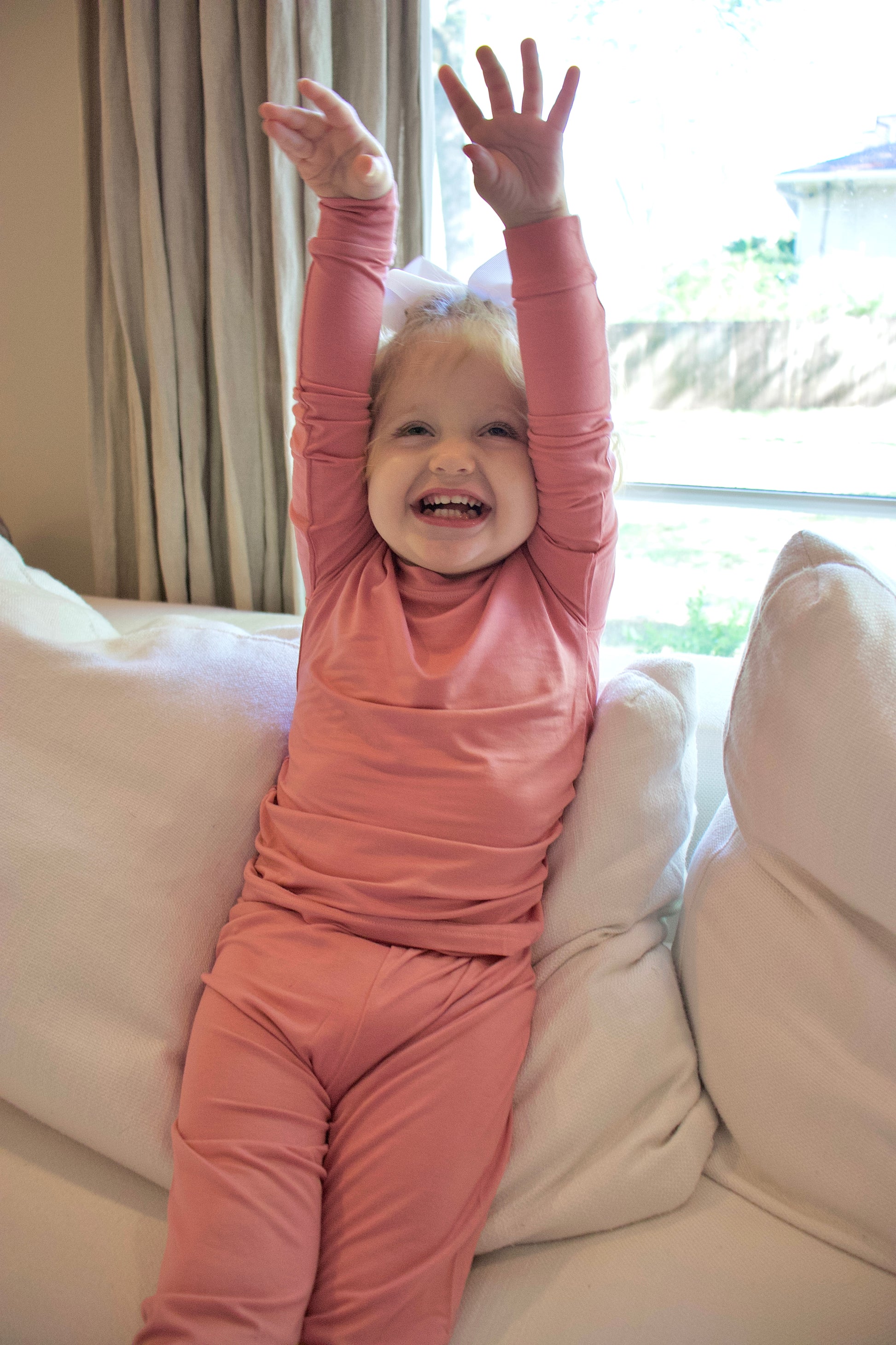 Toddler Snuggle Set – Rose Pink Bamboo Pajama