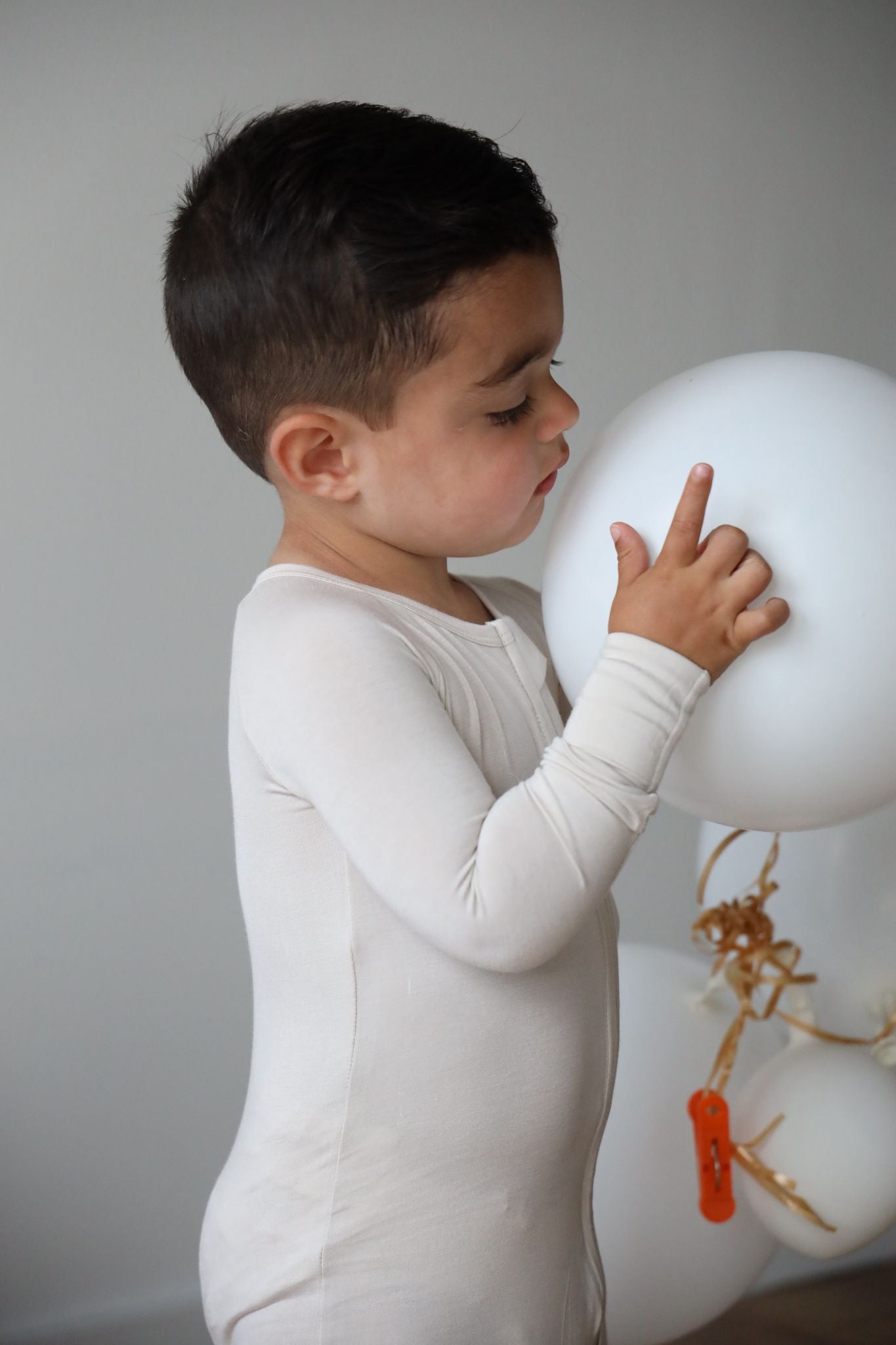 Bamboo Baby Pajama with 2 Zipper – Soft & Breathable Sleepwear | Beige