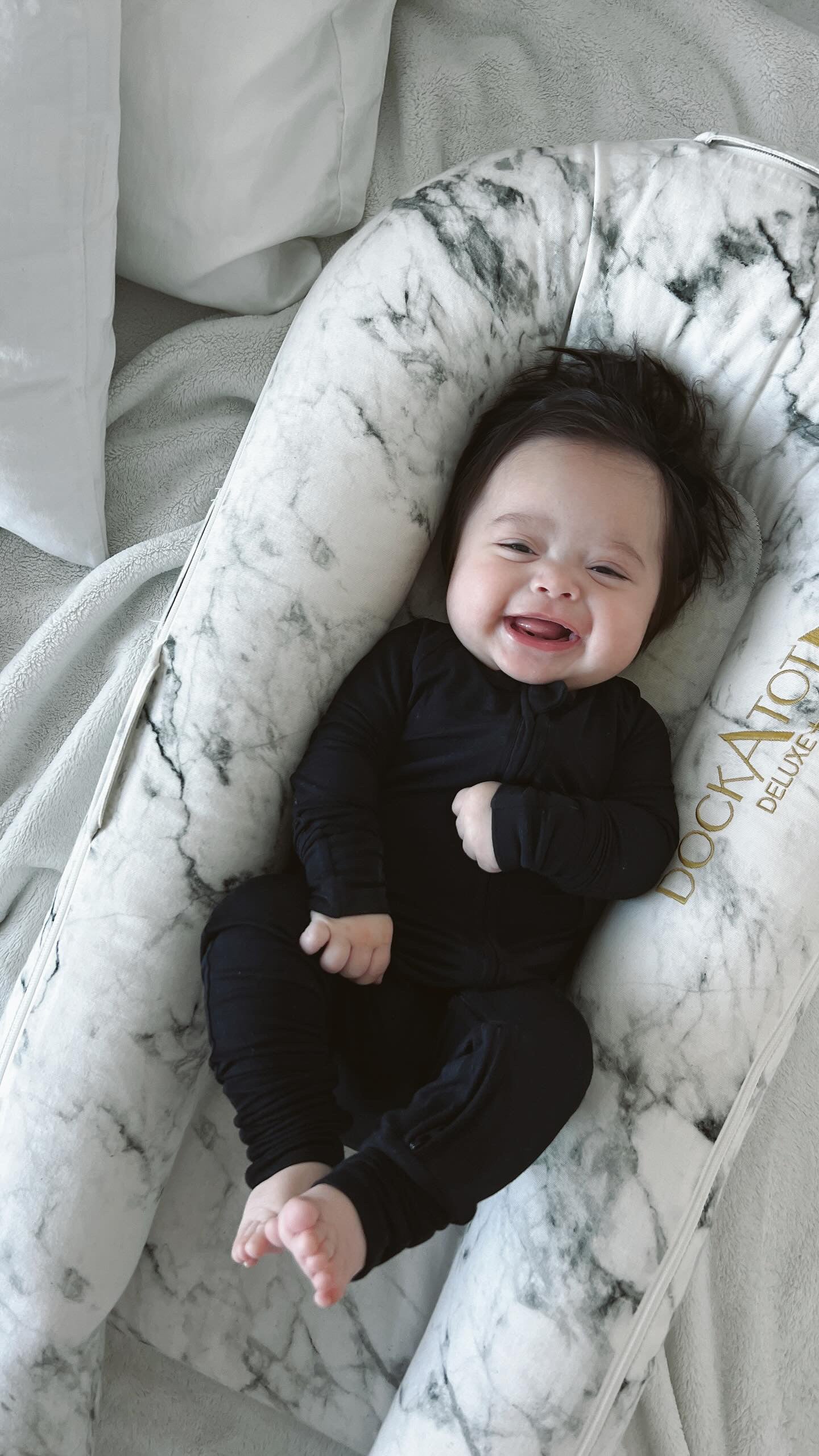 Bamboo Baby Pajama with 2 Zipper – Soft & Breathable Sleepwear | Black