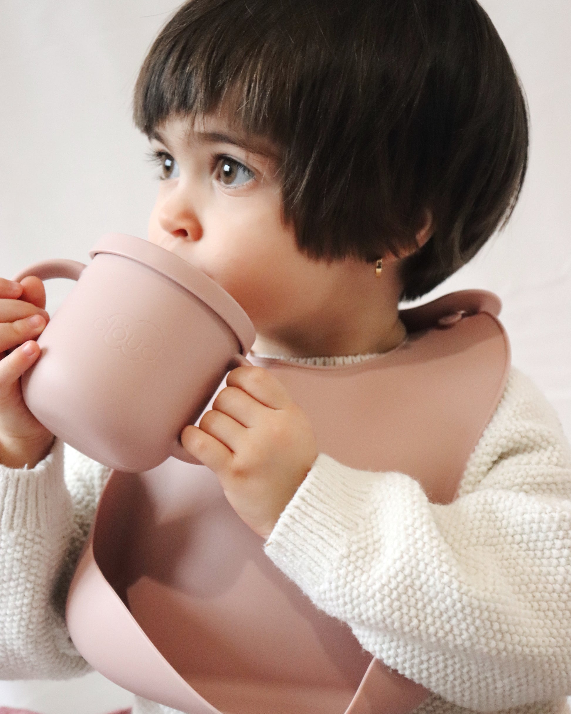 2-in-1 Silicone Training Cup – Pink