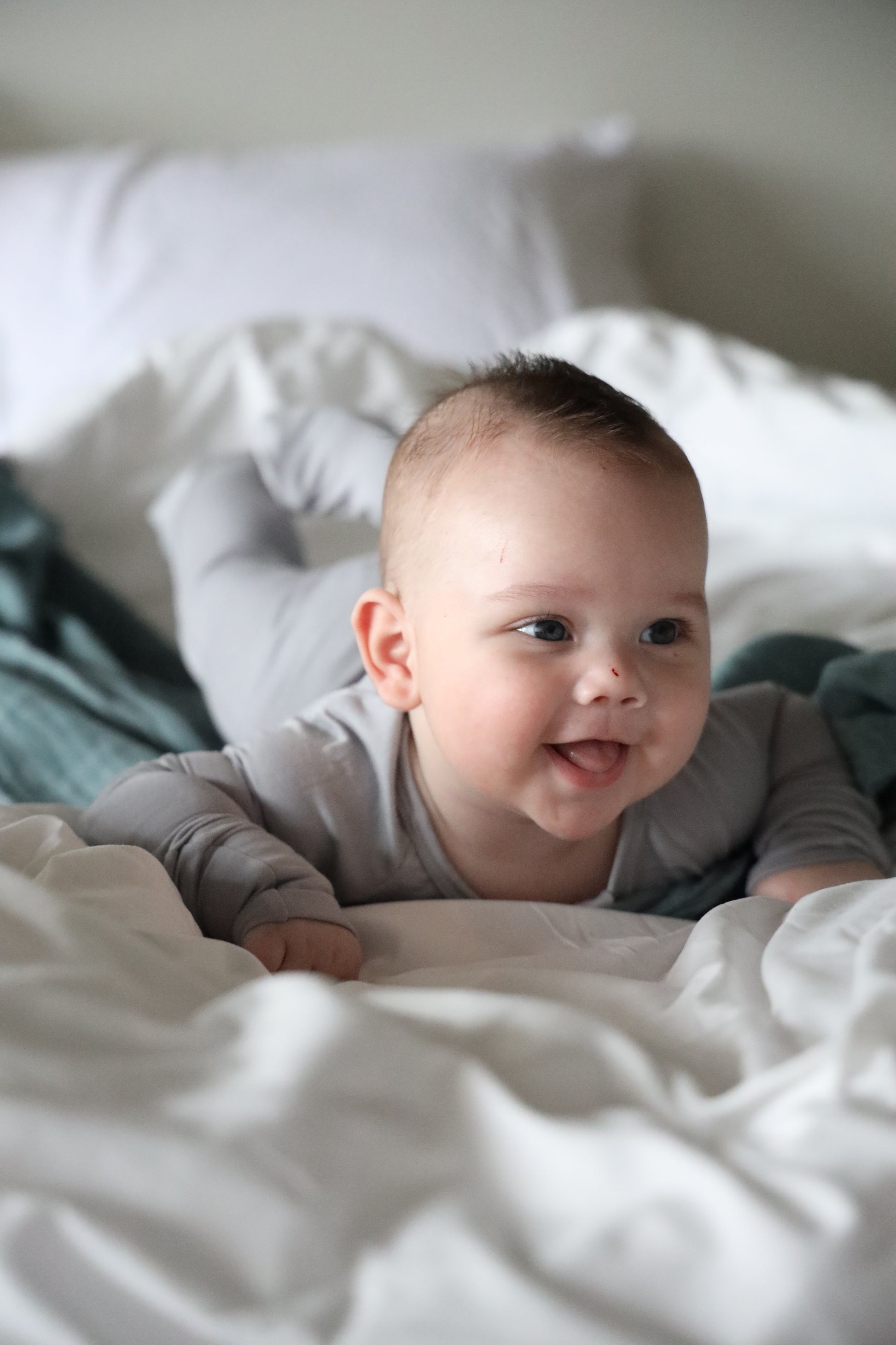 Bamboo Baby Pajama with 2 Zipper – Soft & Breathable Sleepwear |  Grey