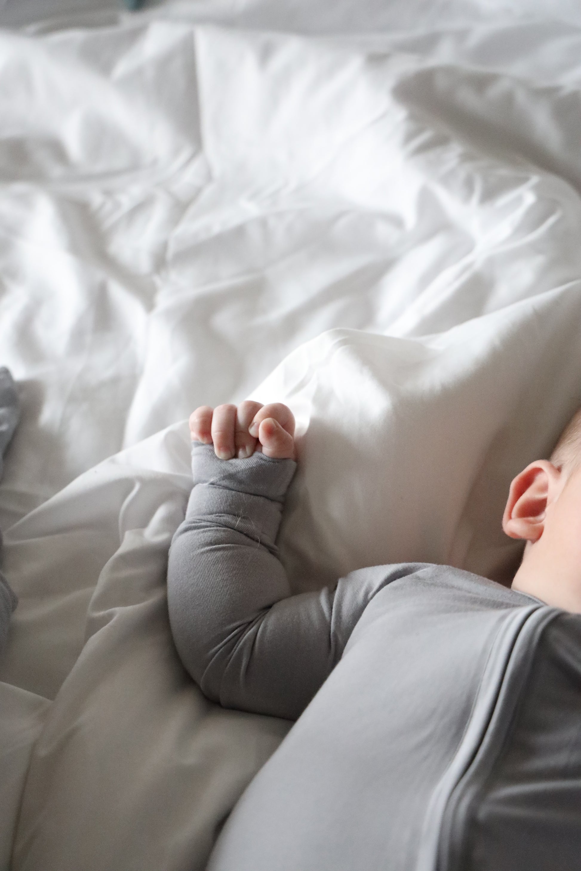 Bamboo Baby Pajama with 2 Zipper – Soft & Breathable Sleepwear |  Grey