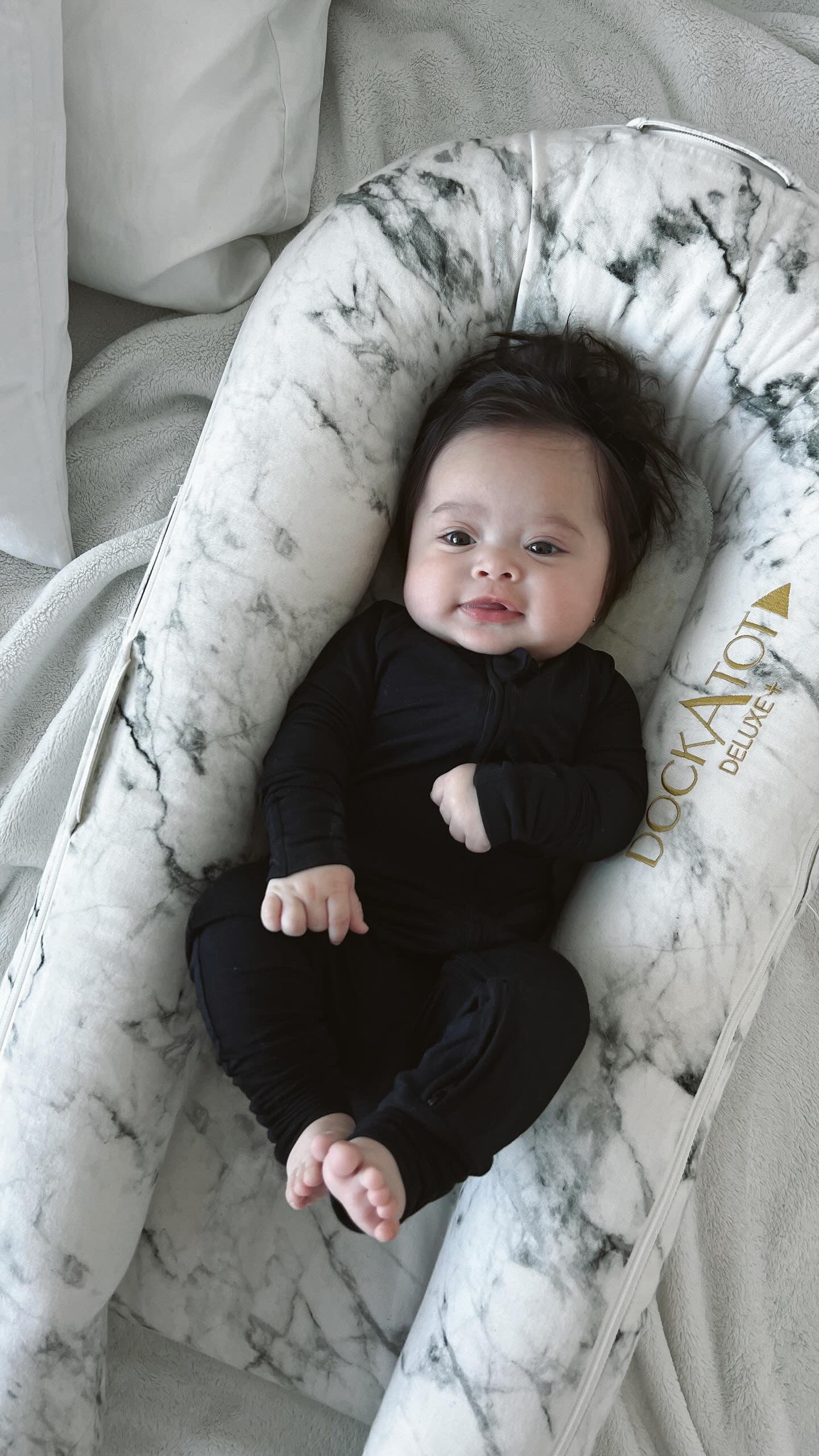 Bamboo Baby Pajama with 2 Zipper – Soft & Breathable Sleepwear | Black