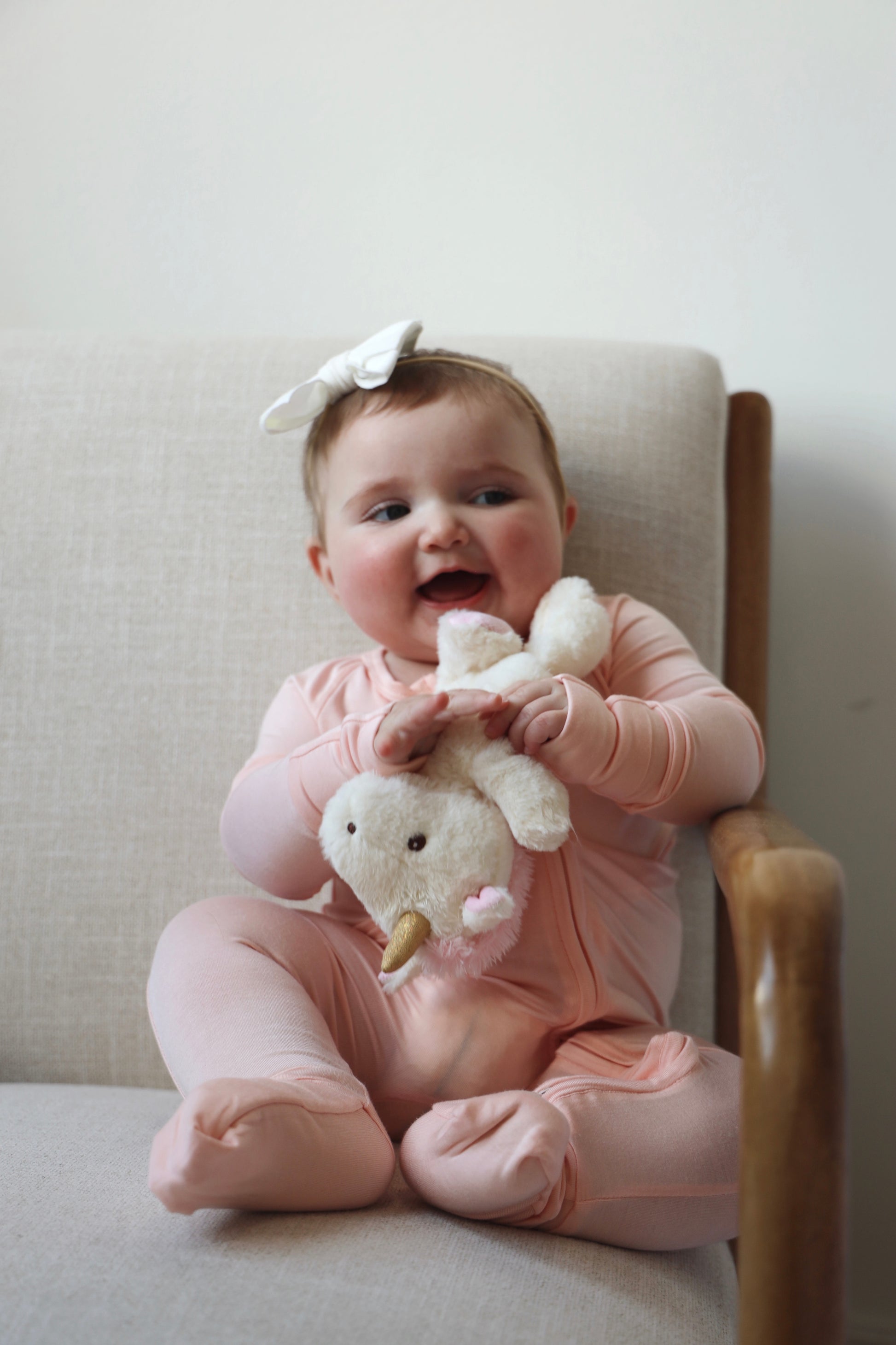 Bamboo Baby Pajama with 2 Zipper – Soft & Breathable Sleepwear - Baby Pink