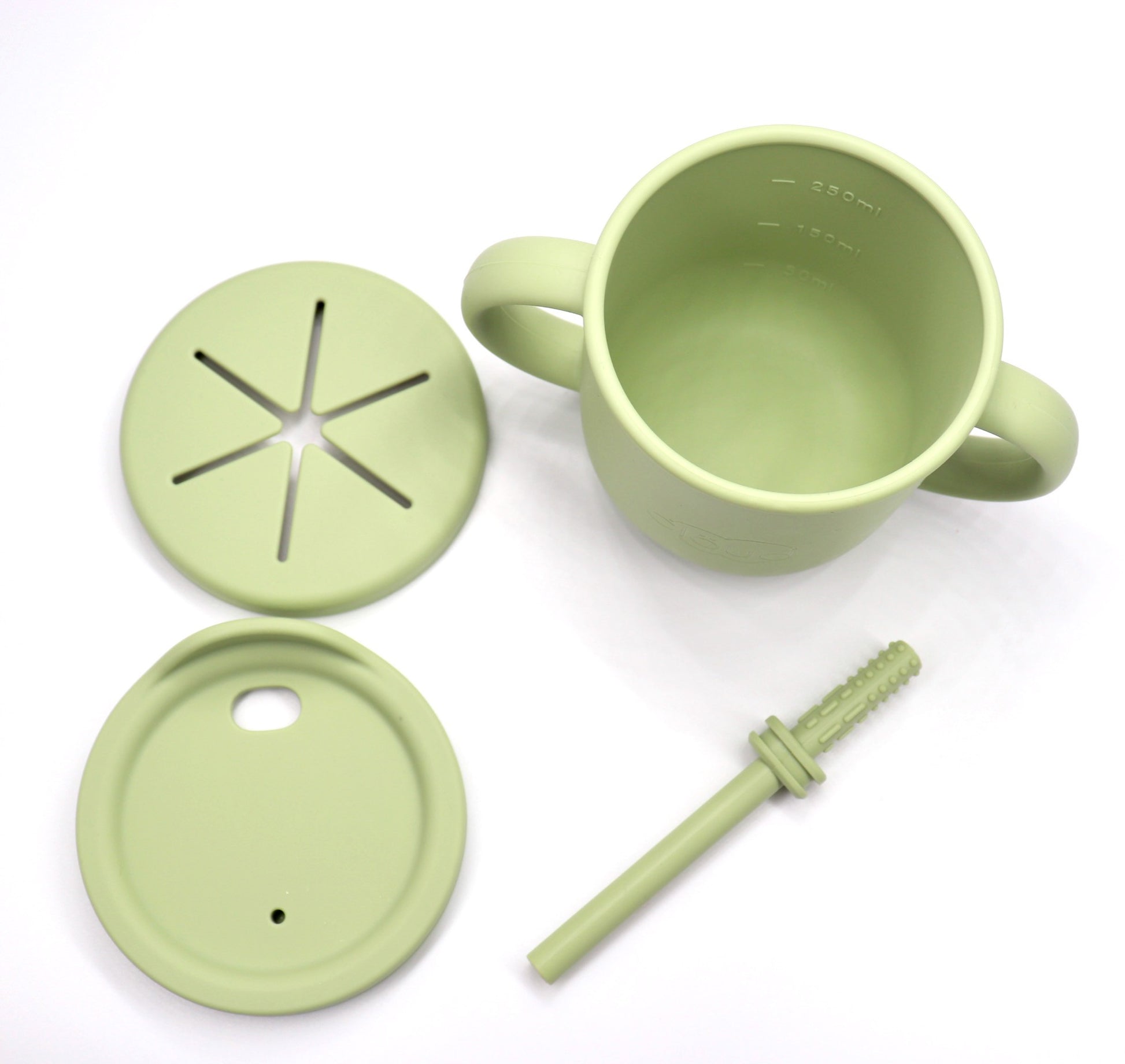 2-in-1 Silicone Training Cup – Green