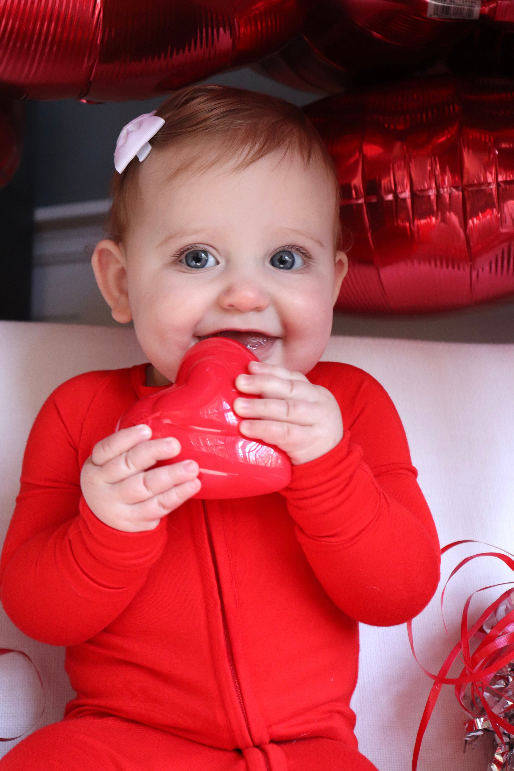 Bamboo Baby Pajama with 2 Zipper – Soft & Breathable Sleepwear | Cherry red