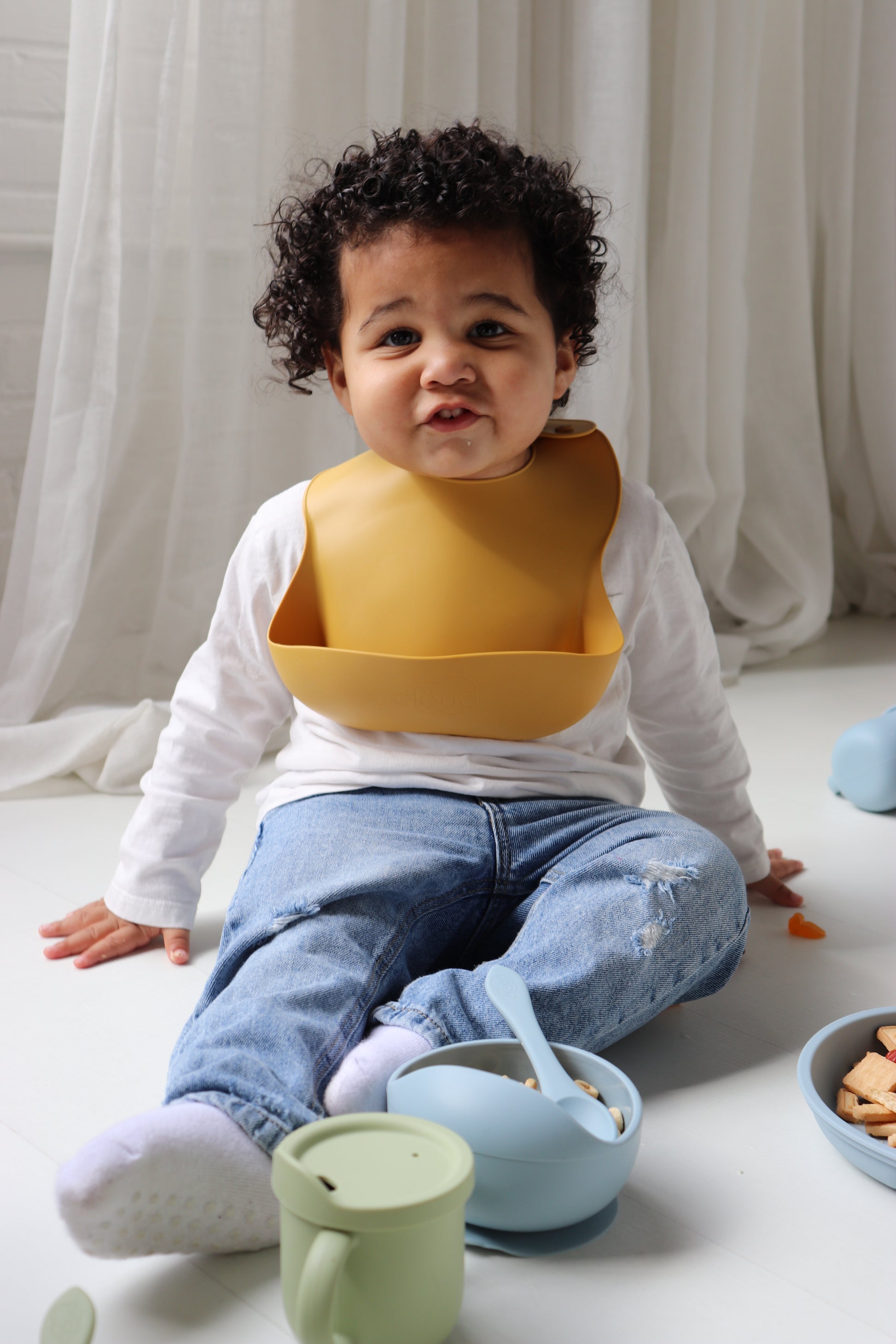 Silicone Baby Bib - Mango
