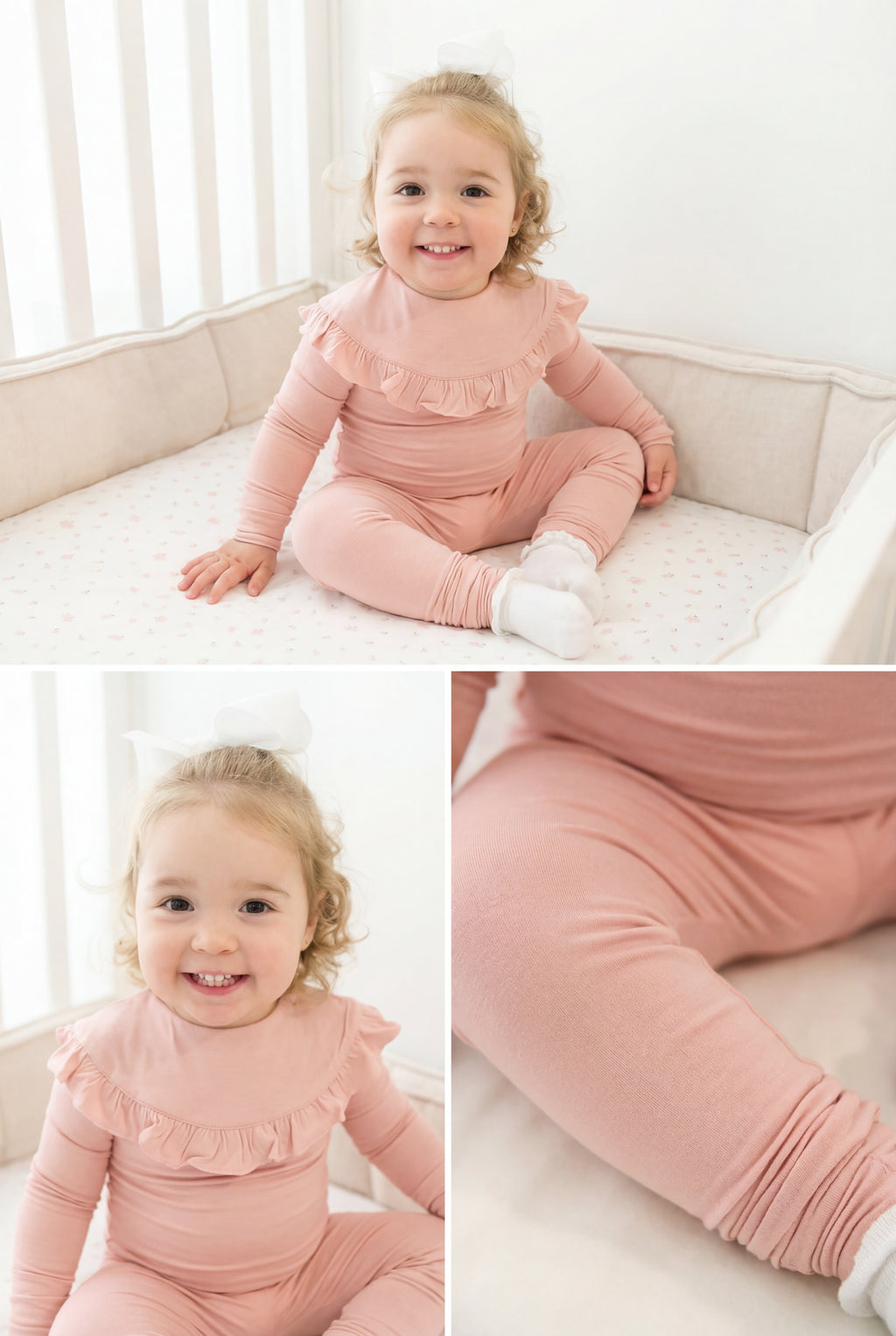 Toddler Snuggle Set – Blush Pink Bamboo Pajama