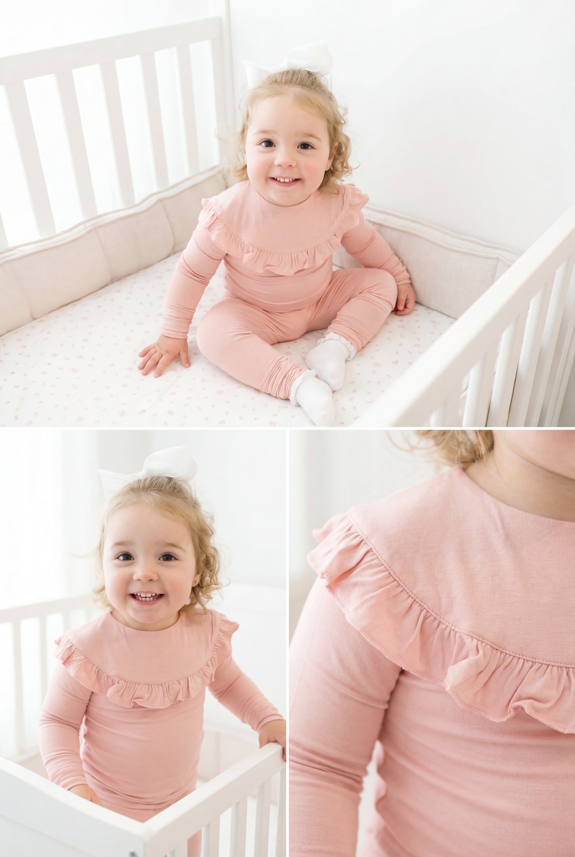 Toddler Snuggle Set – Blush Pink Bamboo Pajama