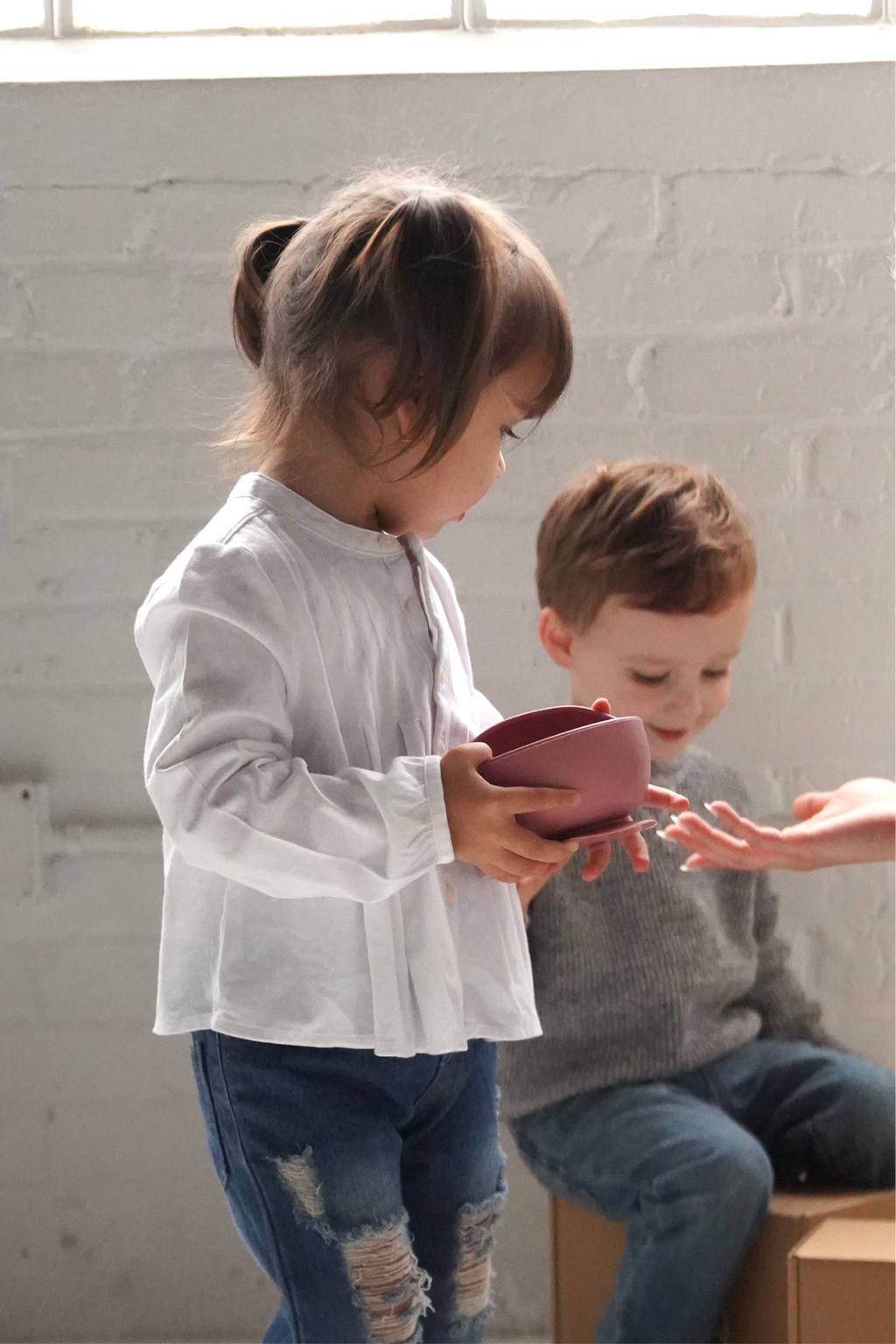Tiny Bites Suction Bowl – Dark Pink