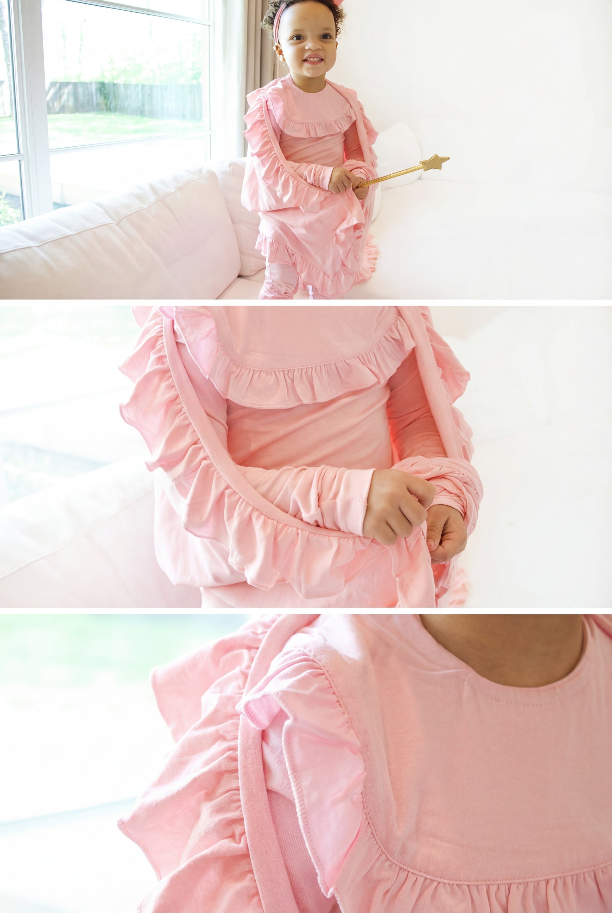 Toddler Snuggle Set – Light Pink Bamboo Pajama