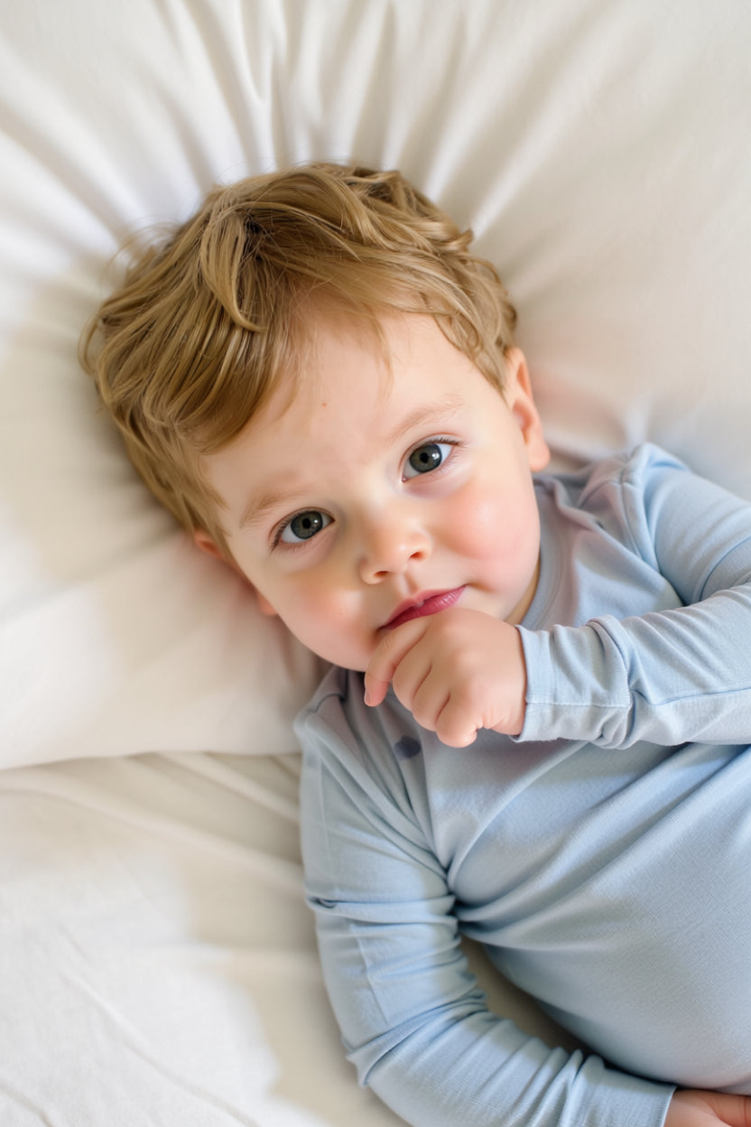 Toddler Snuggle Set – Dusty Blue Child Bamboo Pajama