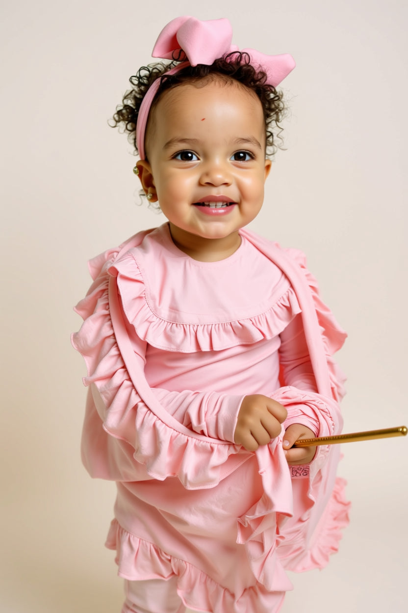 Toddler Snuggle Set – Light Pink Bamboo Pajama