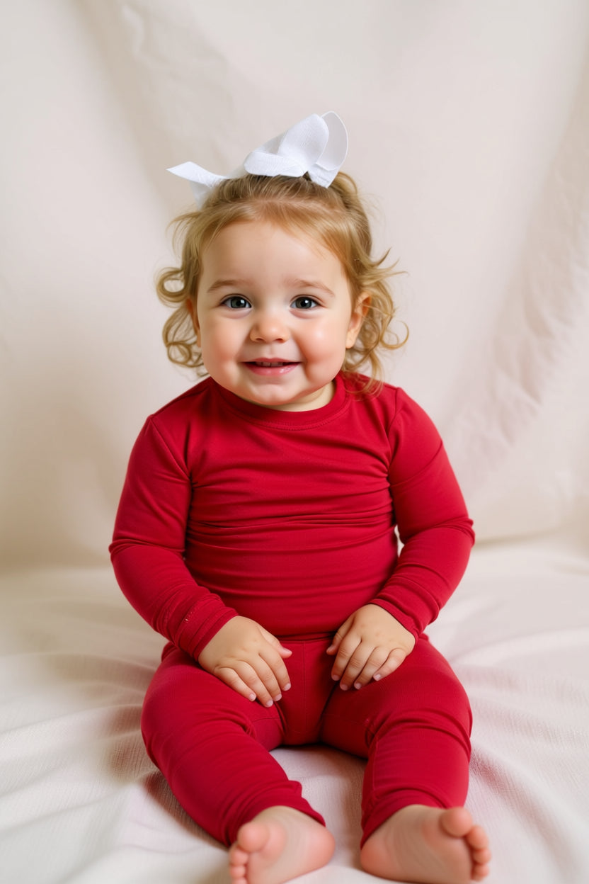 Toddler Snuggle Set – Wine Bamboo Pajama
