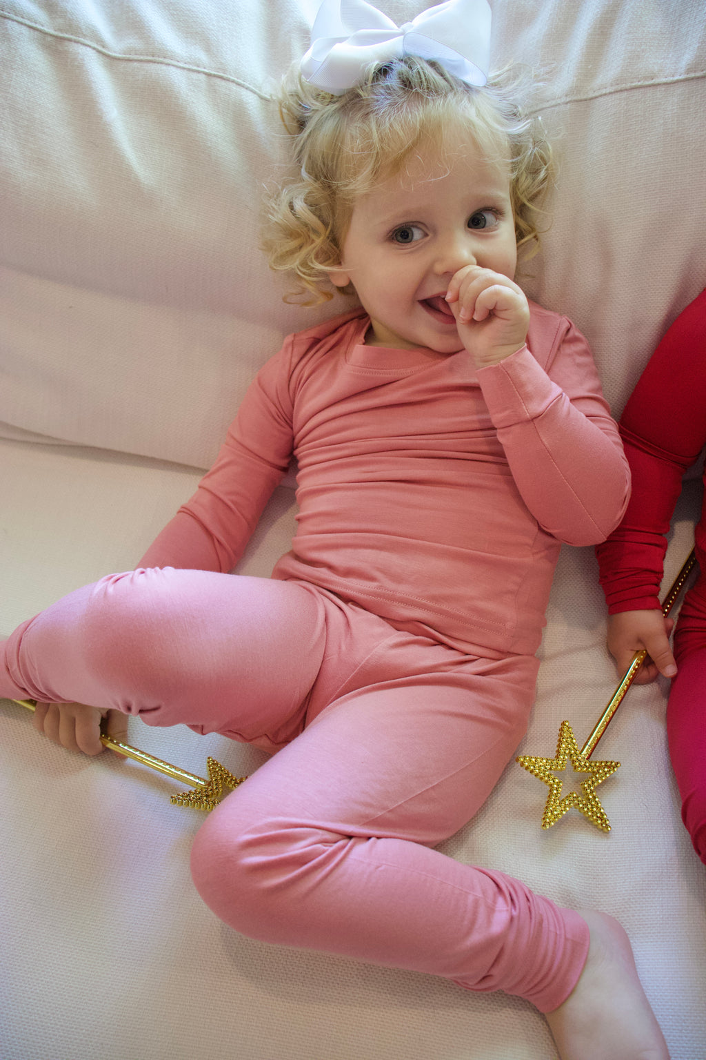 Toddler Snuggle Set – Rose Pink Bamboo Pajama