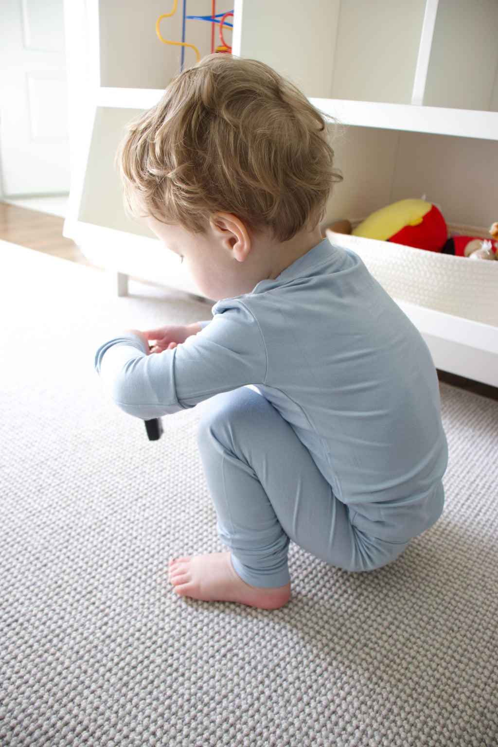 Toddler Snuggle Set – Dusty Blue Child Bamboo Pajama
