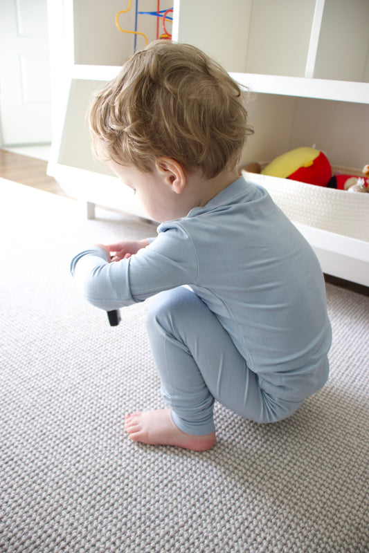 Baby Bamboo 2 pcs set Pajama | Unisex - Dusty Blue Child