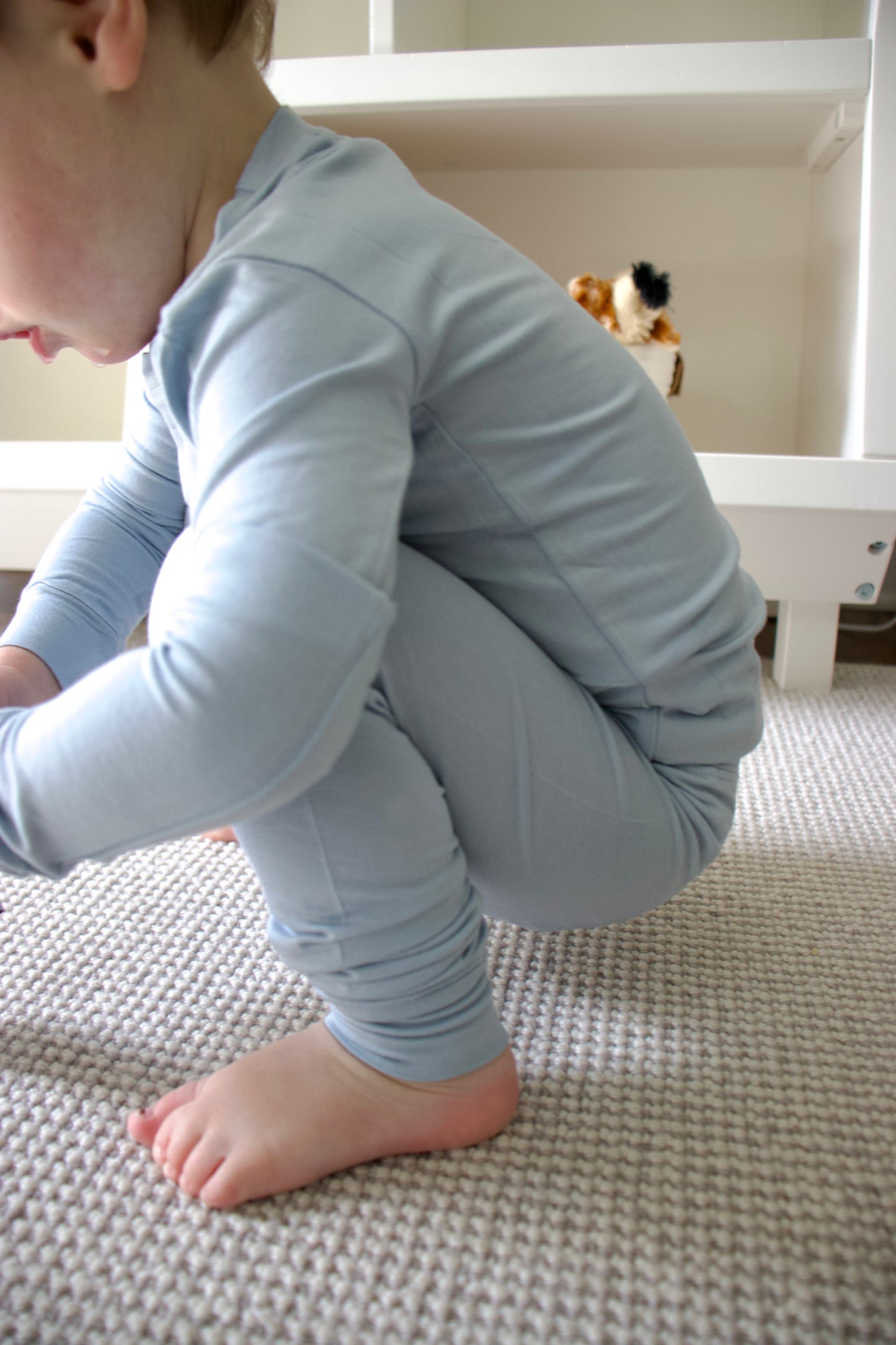 Baby Bamboo 2 pcs set Pajama | Unisex - Dusty Blue Child