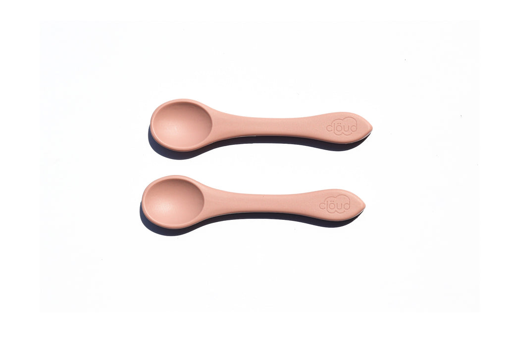 Silicone Baby Spoons (x2) - Pink