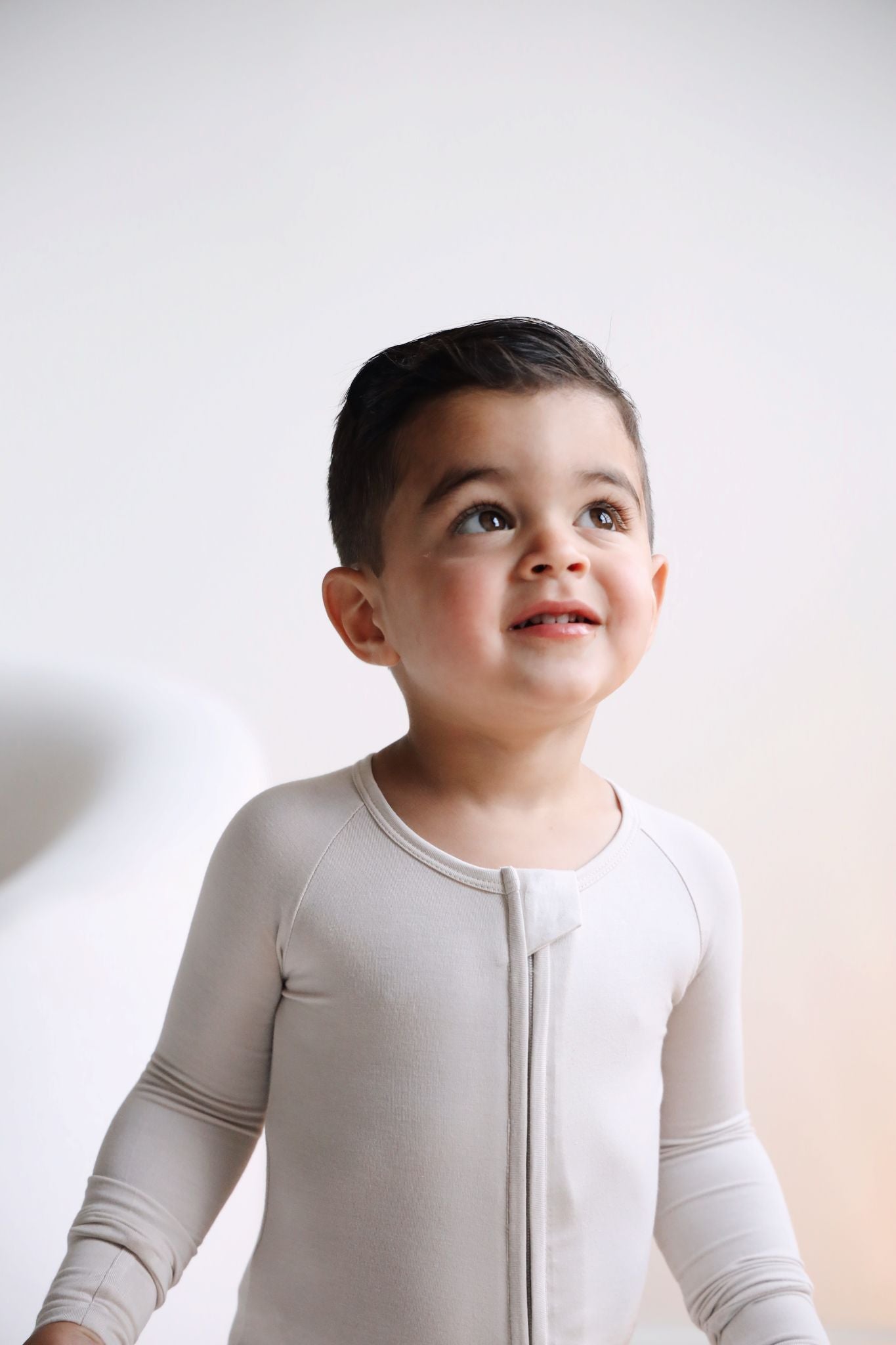 Bamboo Baby Pajama with 2 Zipper – Soft & Breathable Sleepwear | Beige