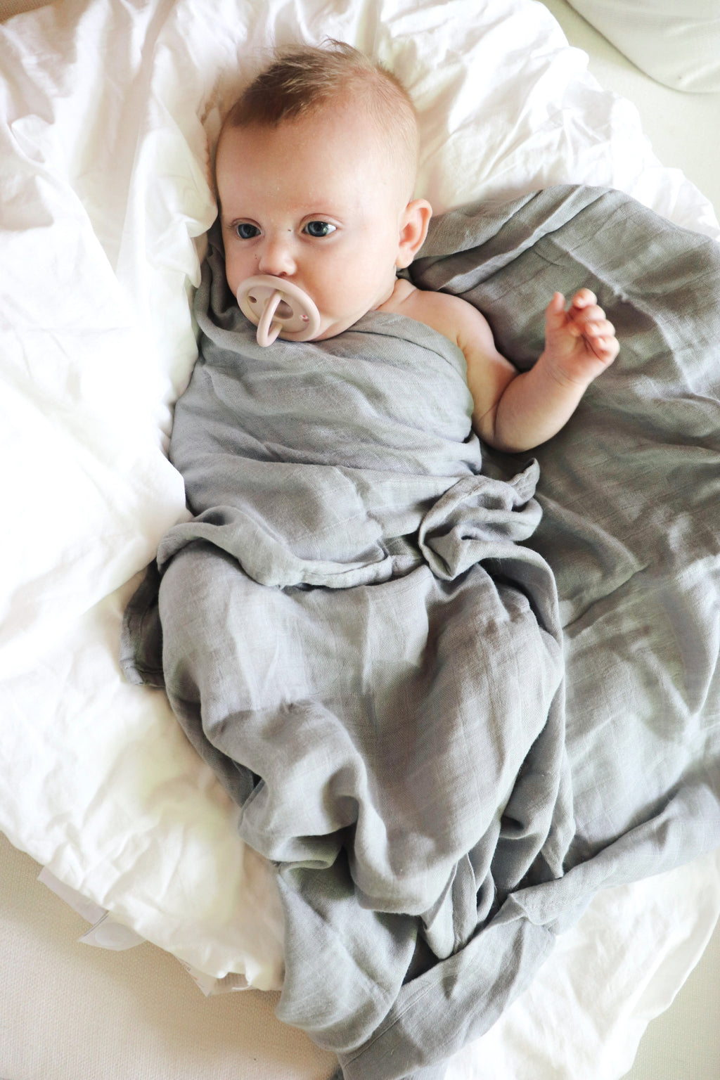 Bamboo Muslin Swaddle Blanket - Gray