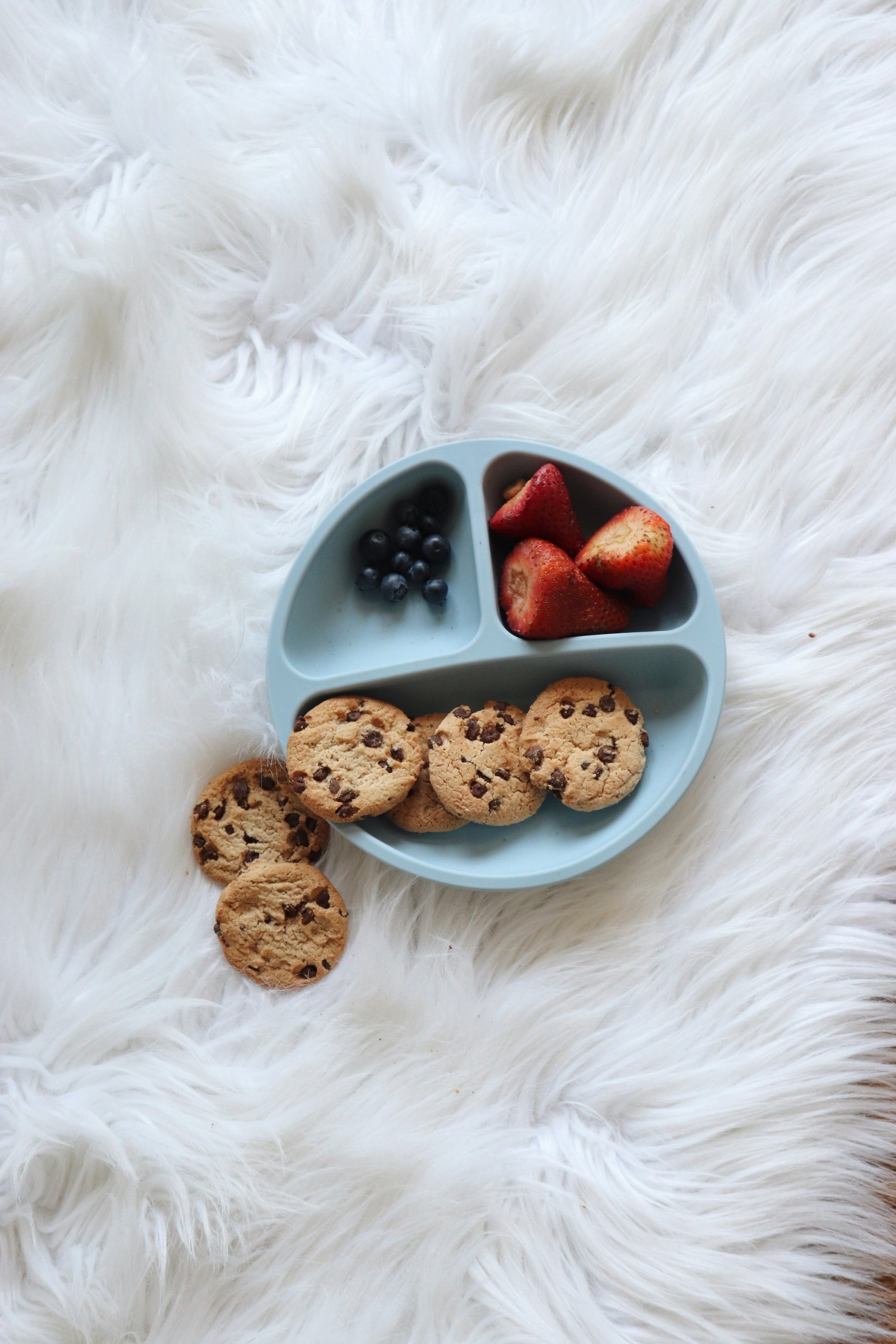 Silicone Baby plate - Baby Blue