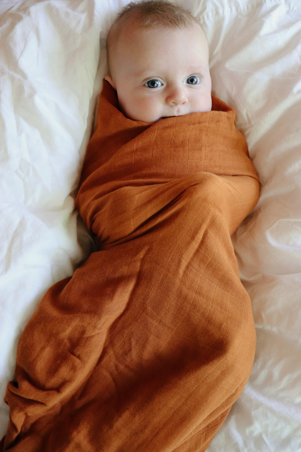 Bamboo Muslin Swaddle Blanket - Terracota
