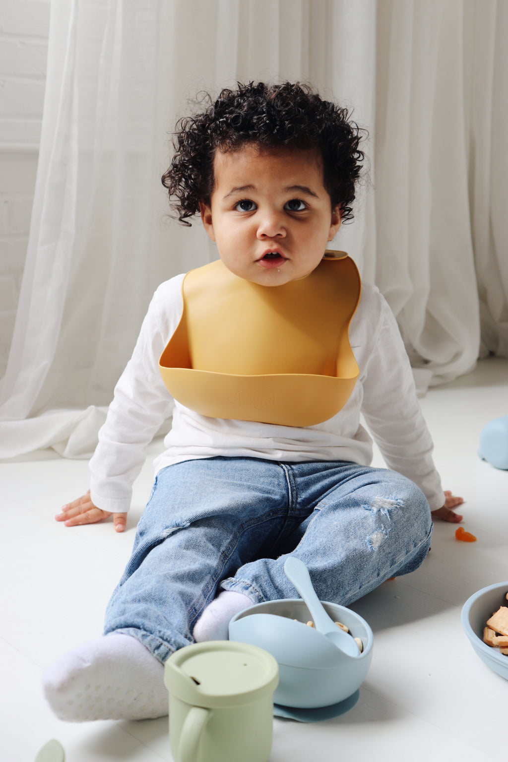 Silicone Baby Bib - Mango