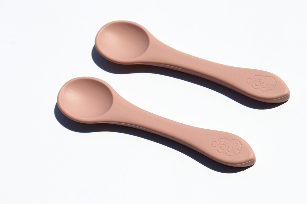 Silicone Baby Spoons (x2) - Pink