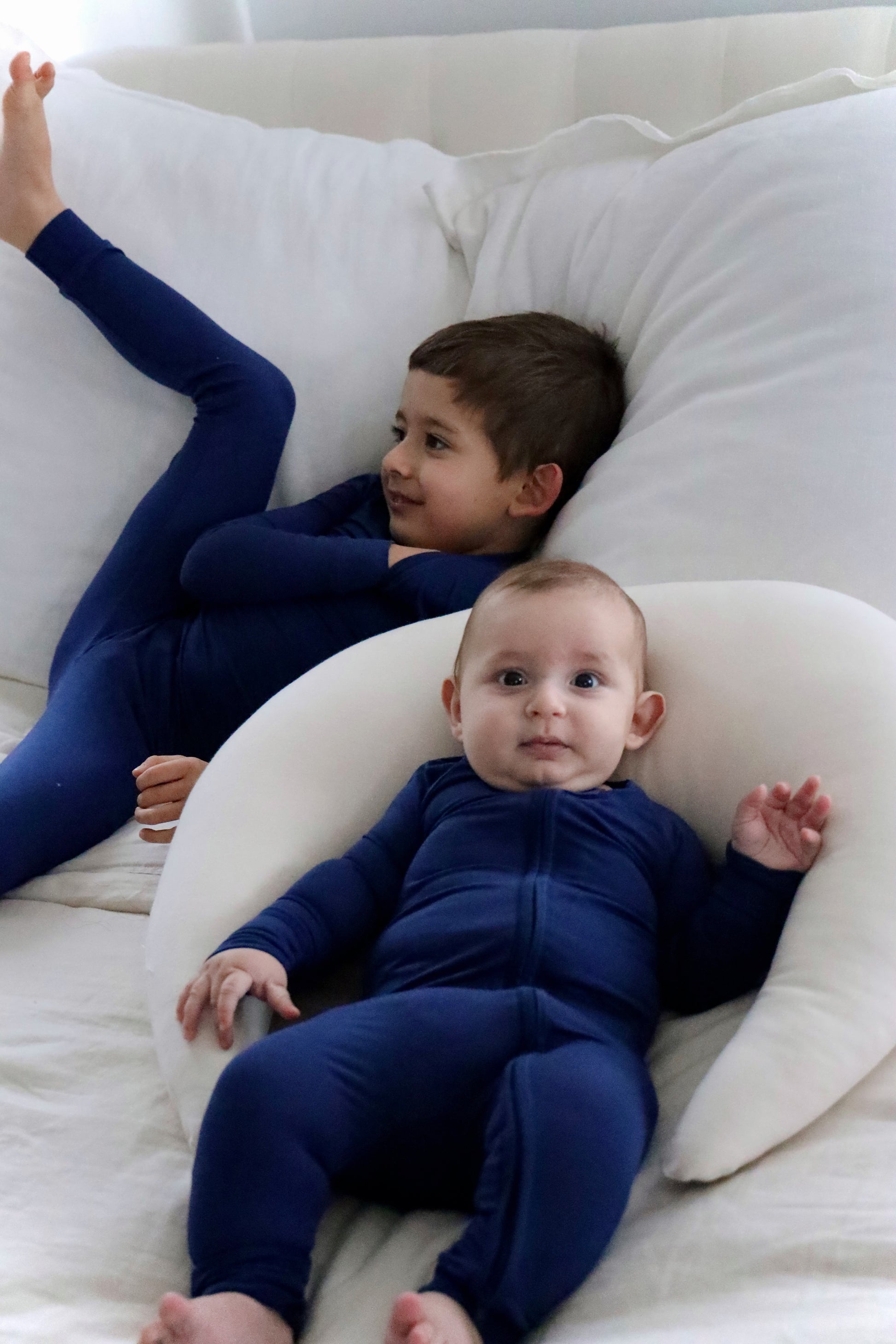 Bamboo Baby Pajama with 2 Zipper – Soft & Breathable Sleepwear | Navy Blue