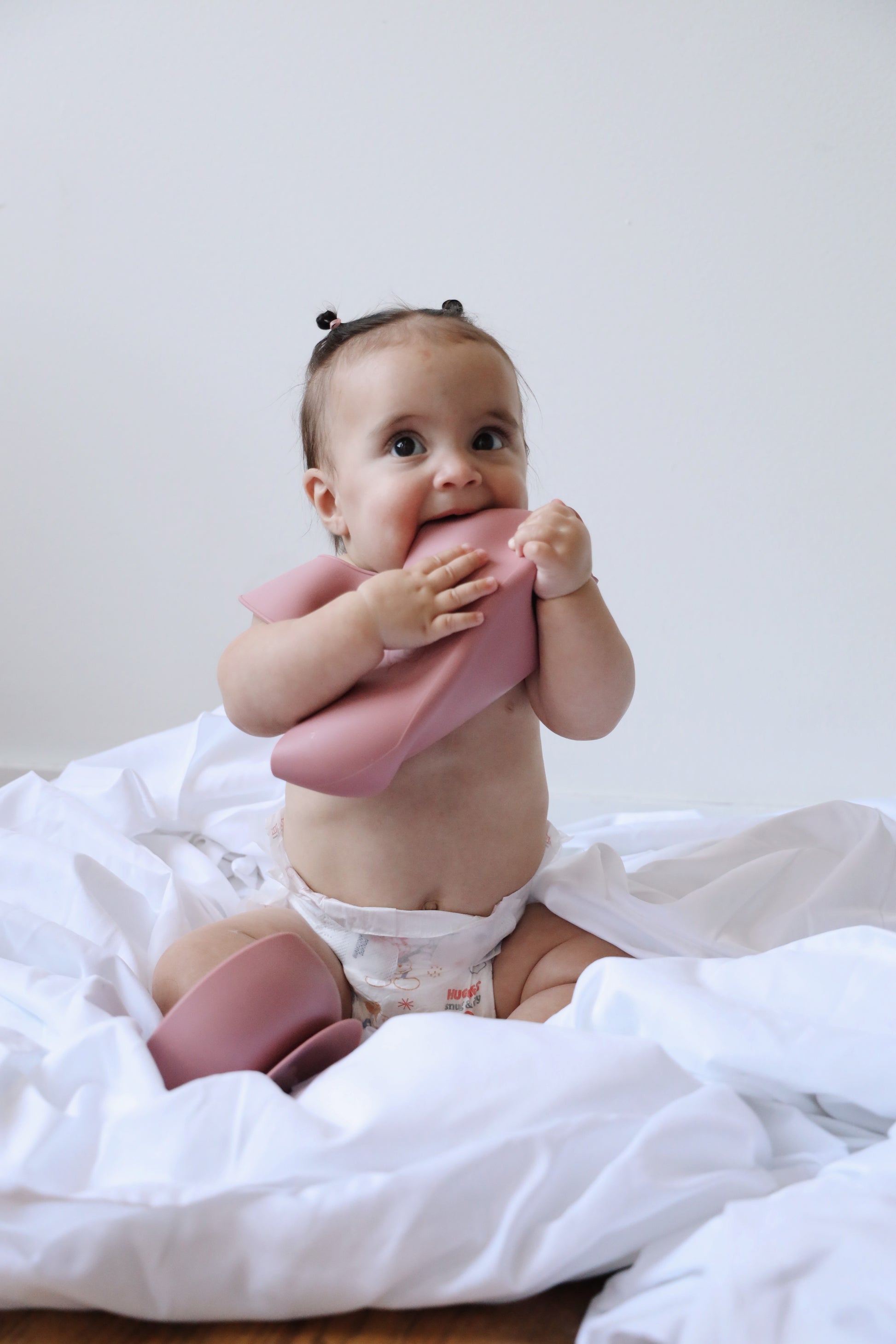 Silicone Baby Bib - Dark Pink