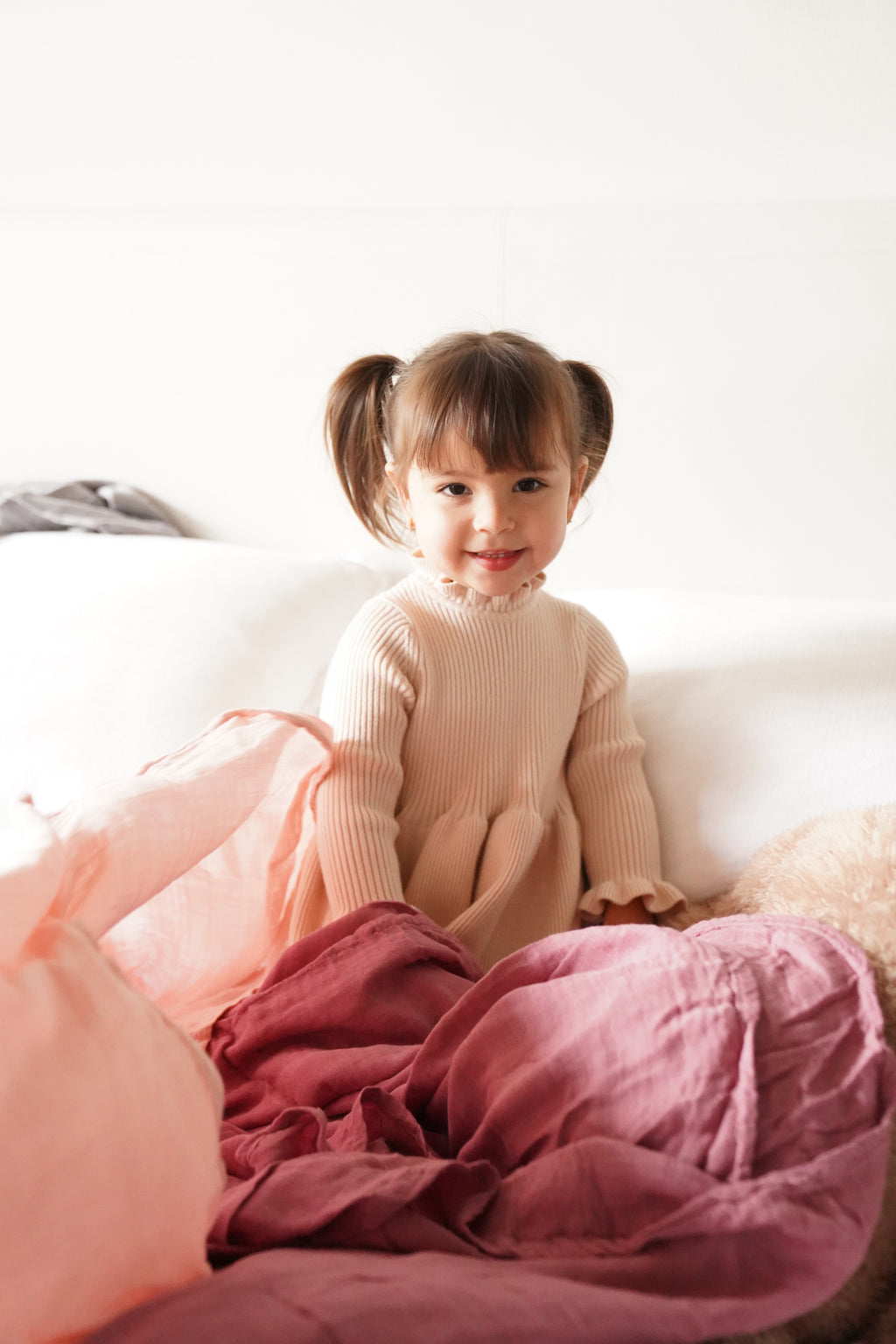 Bamboo Muslin Swaddle Blanket - Dark Pink