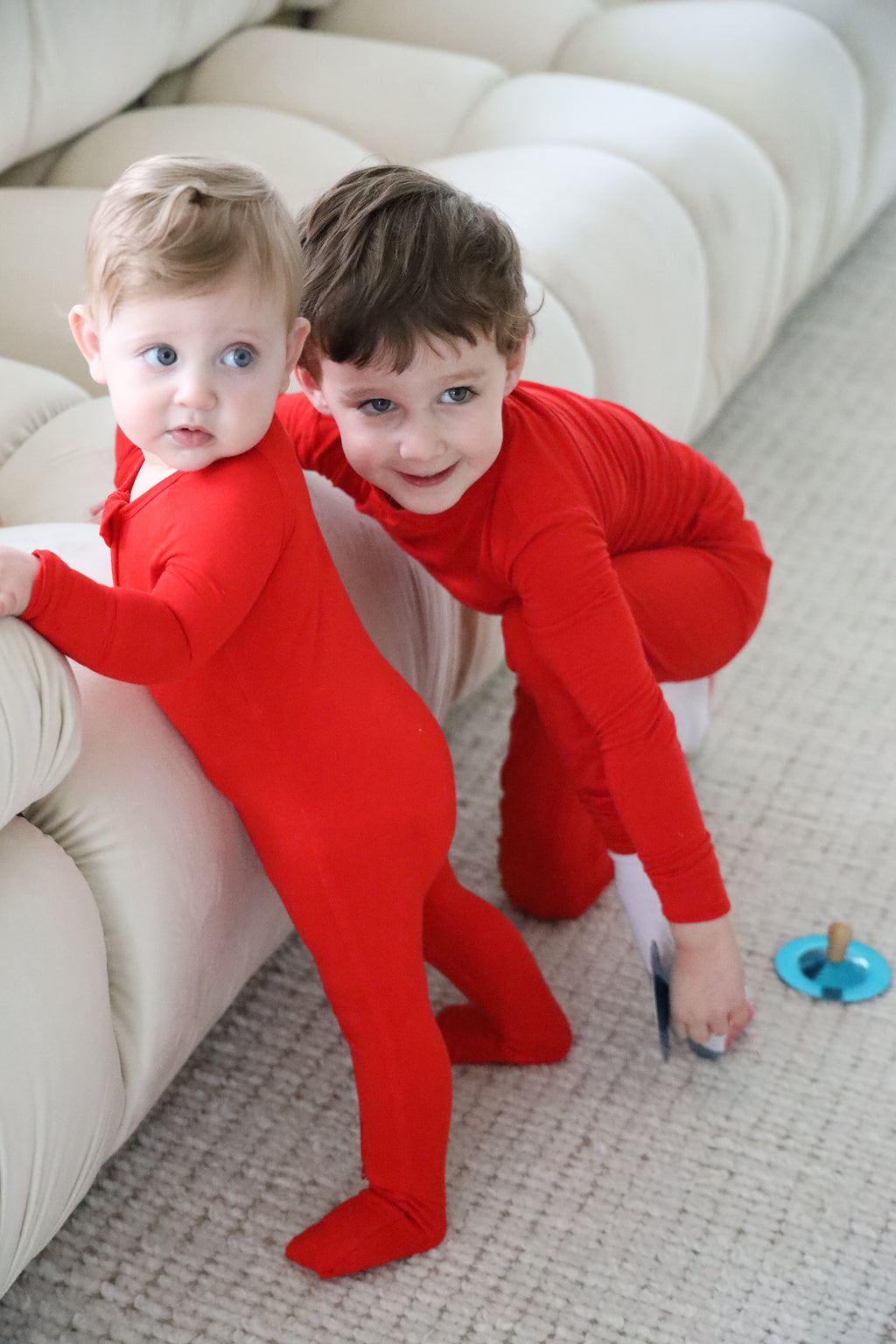 Toddler Snuggle Set – Cherry Red Child Bamboo Pajama