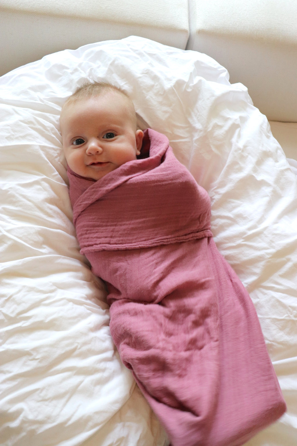 Bamboo Muslin Swaddle Blanket - Dark Pink