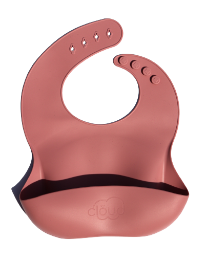 Silicone Baby Bib - Dark Pink