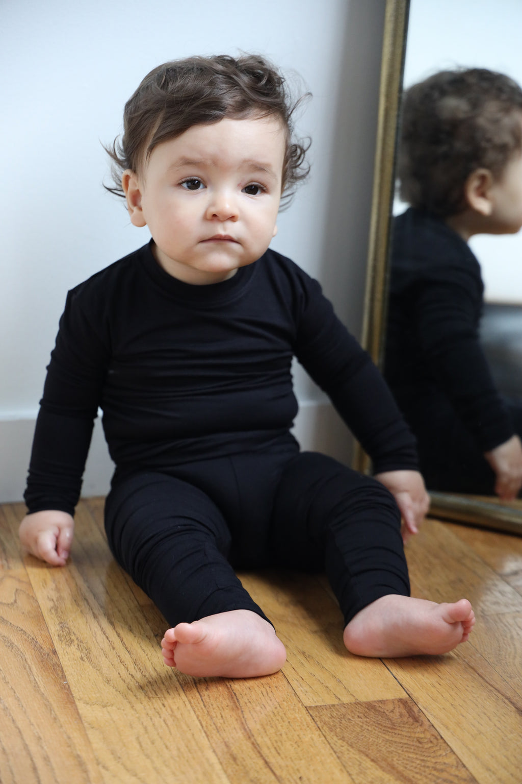 Toddler Snuggle Set – Black Bamboo Pajama