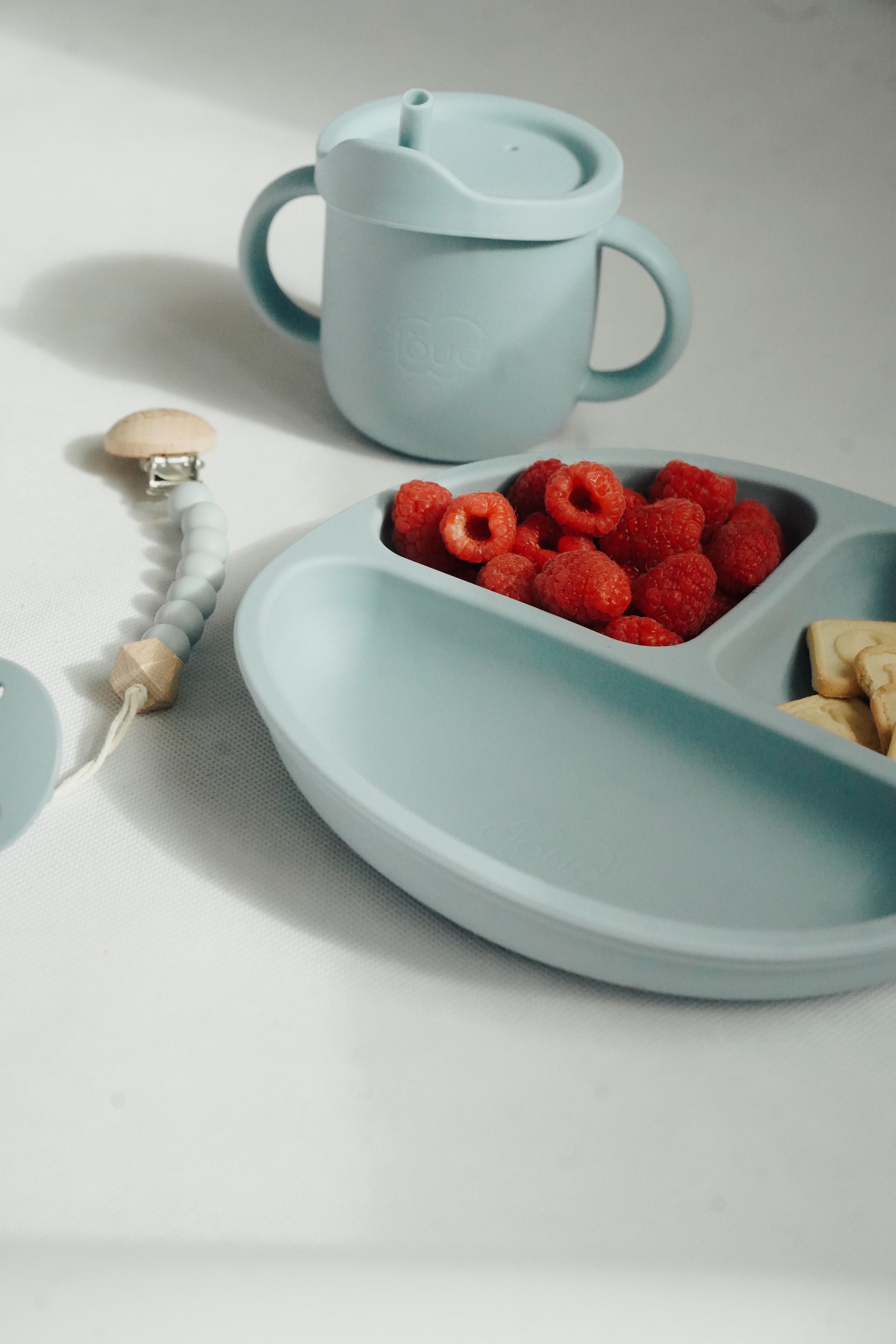 Silicone Baby plate - Baby Blue