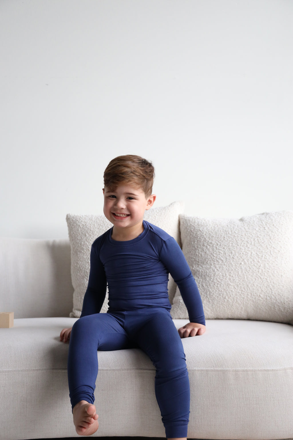 Toddler Snuggle Set – Navy Blue Child Bamboo Pajama