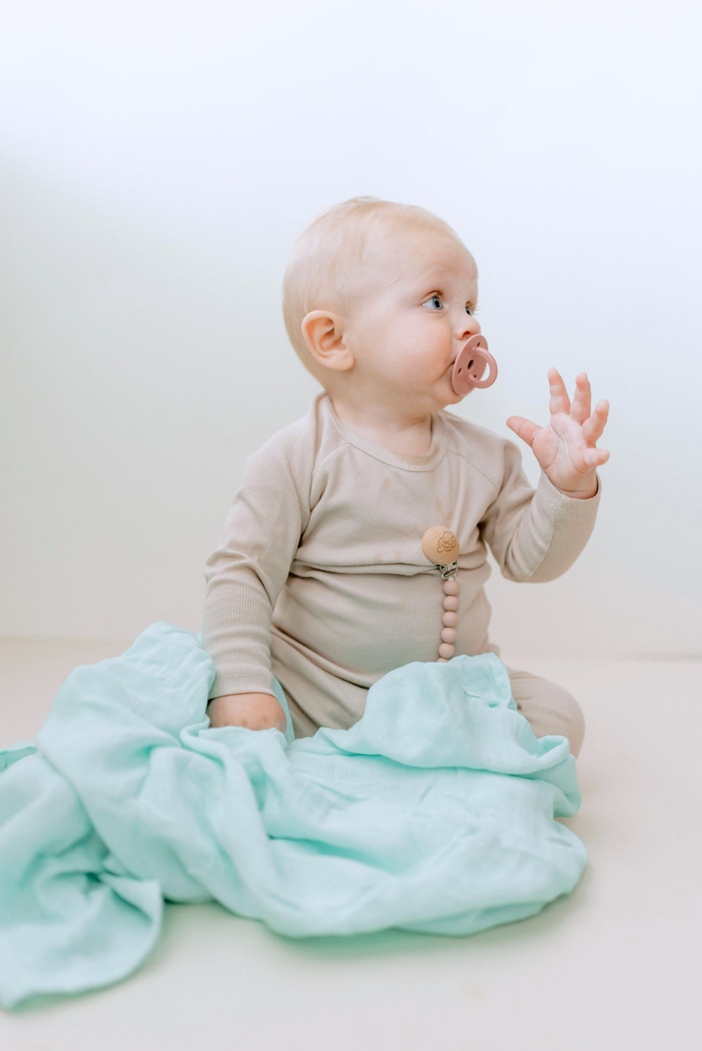 Bamboo Muslin Swaddle Blanket - Aqua