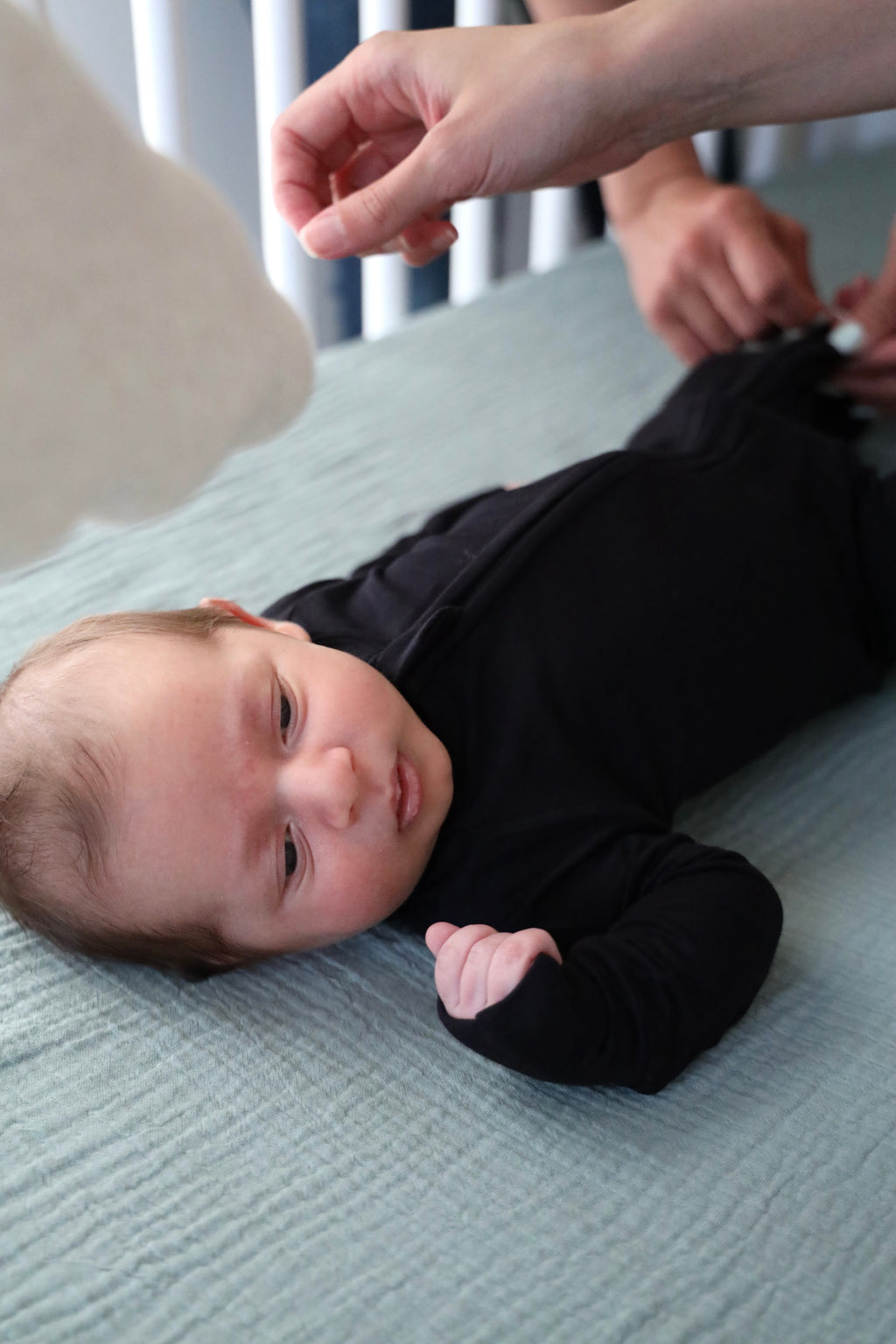 Bamboo Baby Pajama with 2 Zipper – Soft & Breathable Sleepwear | Black
