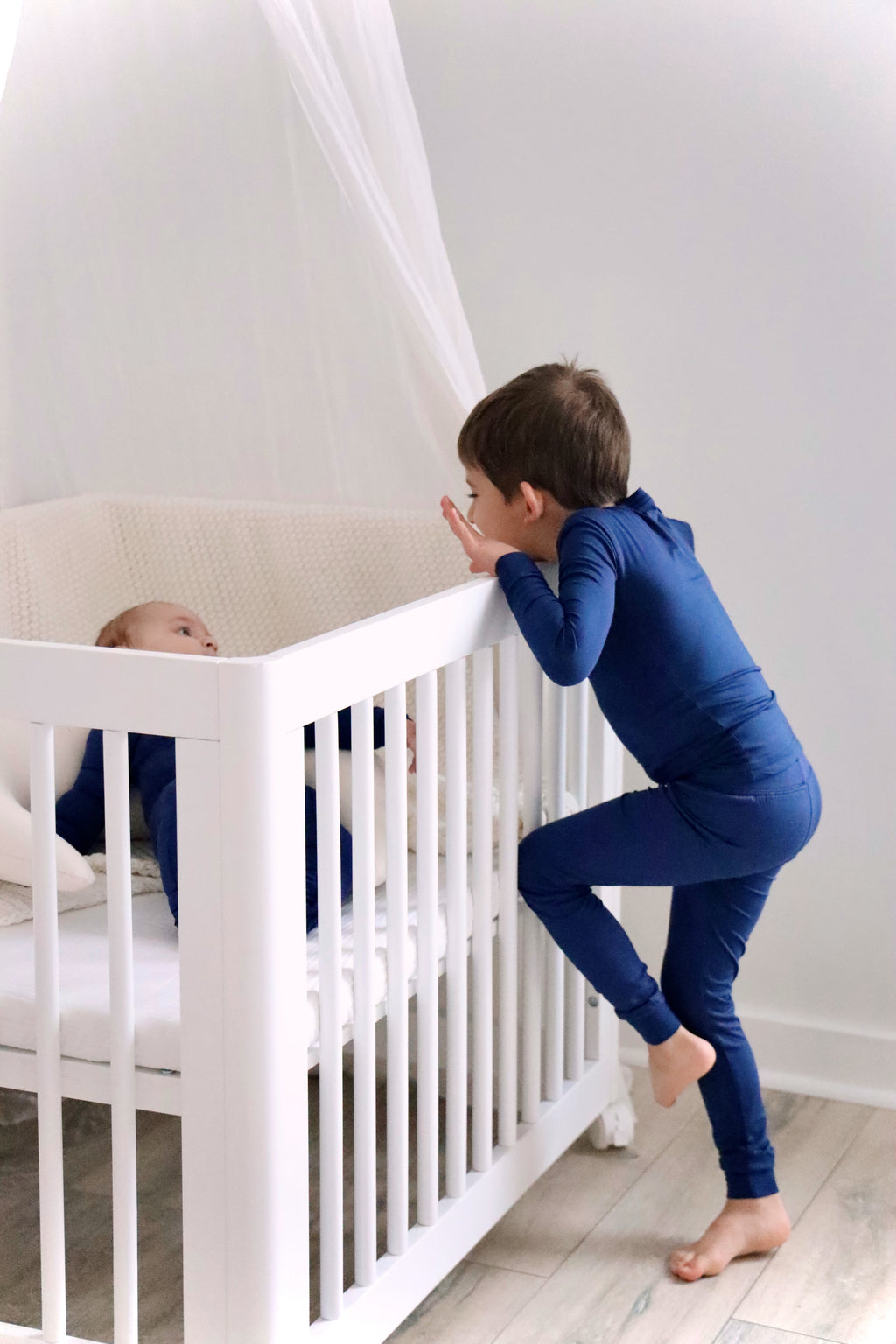 Toddler Snuggle Set – Navy Blue Child Bamboo Pajama
