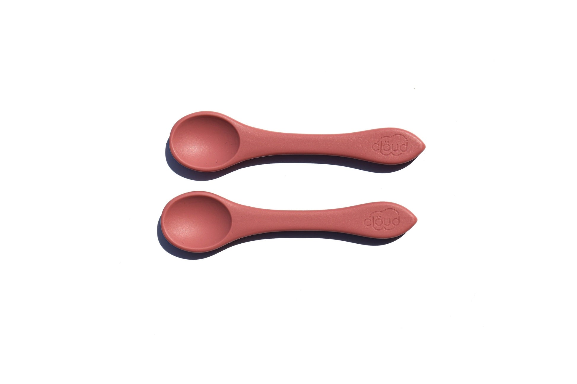 Silicone Baby Spoons (x2) - Dark Pink